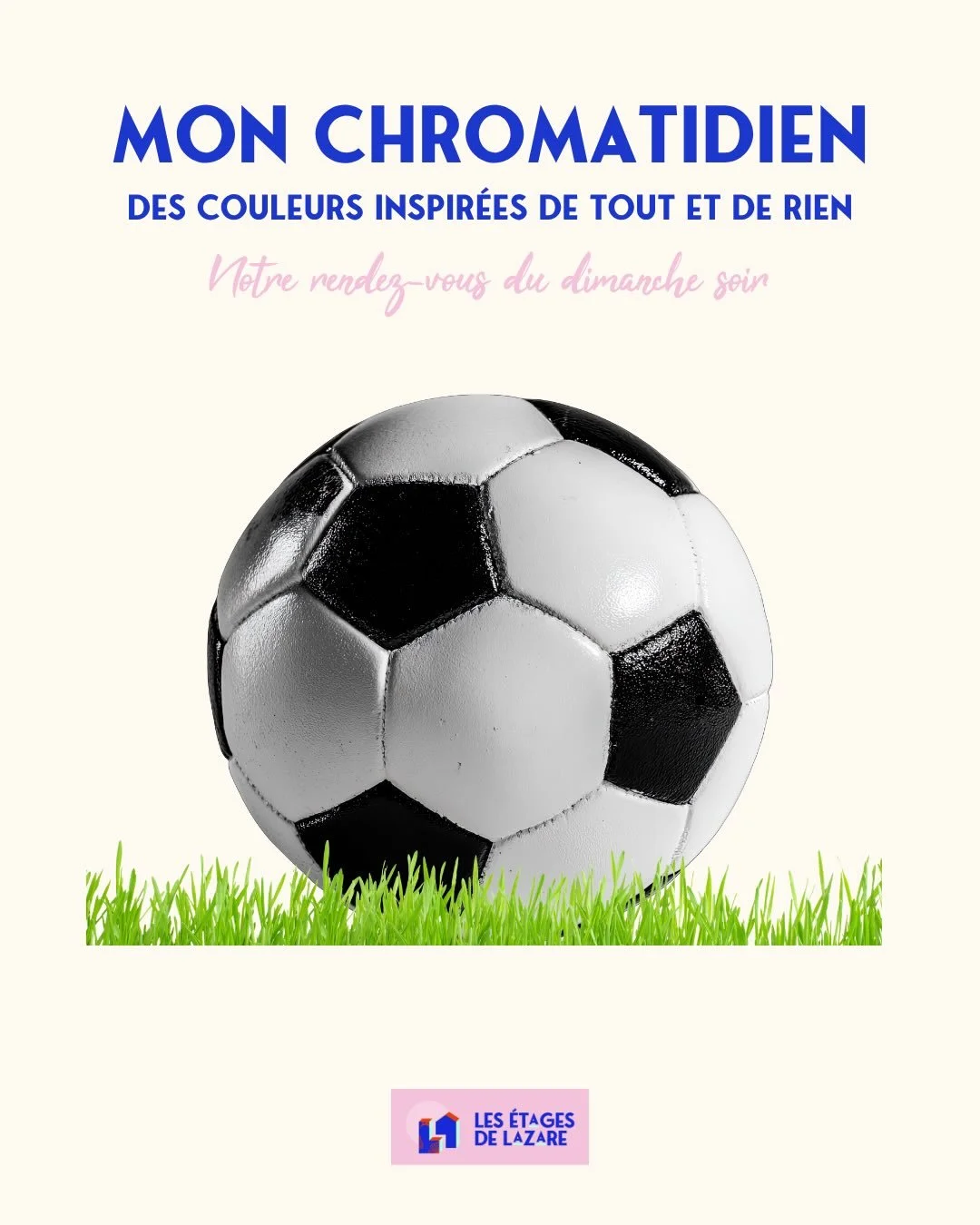 J&rsquo;ai deux gar&ccedil;ons passionn&eacute;s de foot.
Cette inspiration est n&eacute;e au bord d&rsquo;un tournoi&hellip; l&rsquo;inspiration est partout. 

Le ballon est classiquement repr&eacute;sent&eacute; en noir et blanc. 
Mais vous commenc