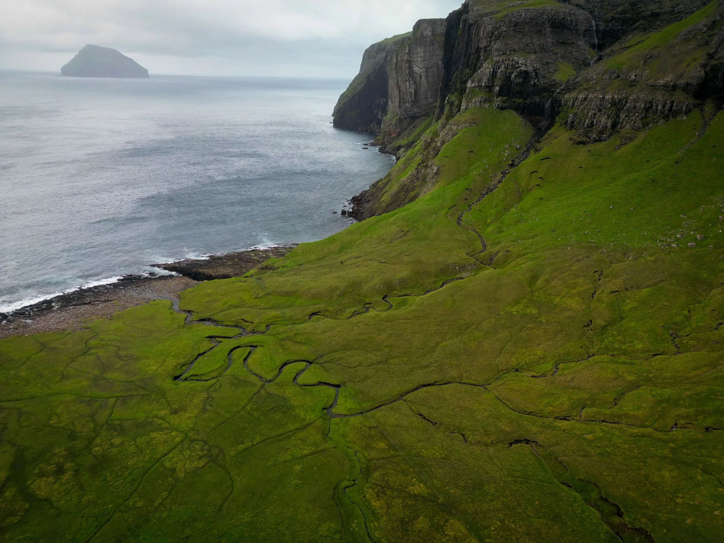 Hvannhagi Hiking Drone Photo