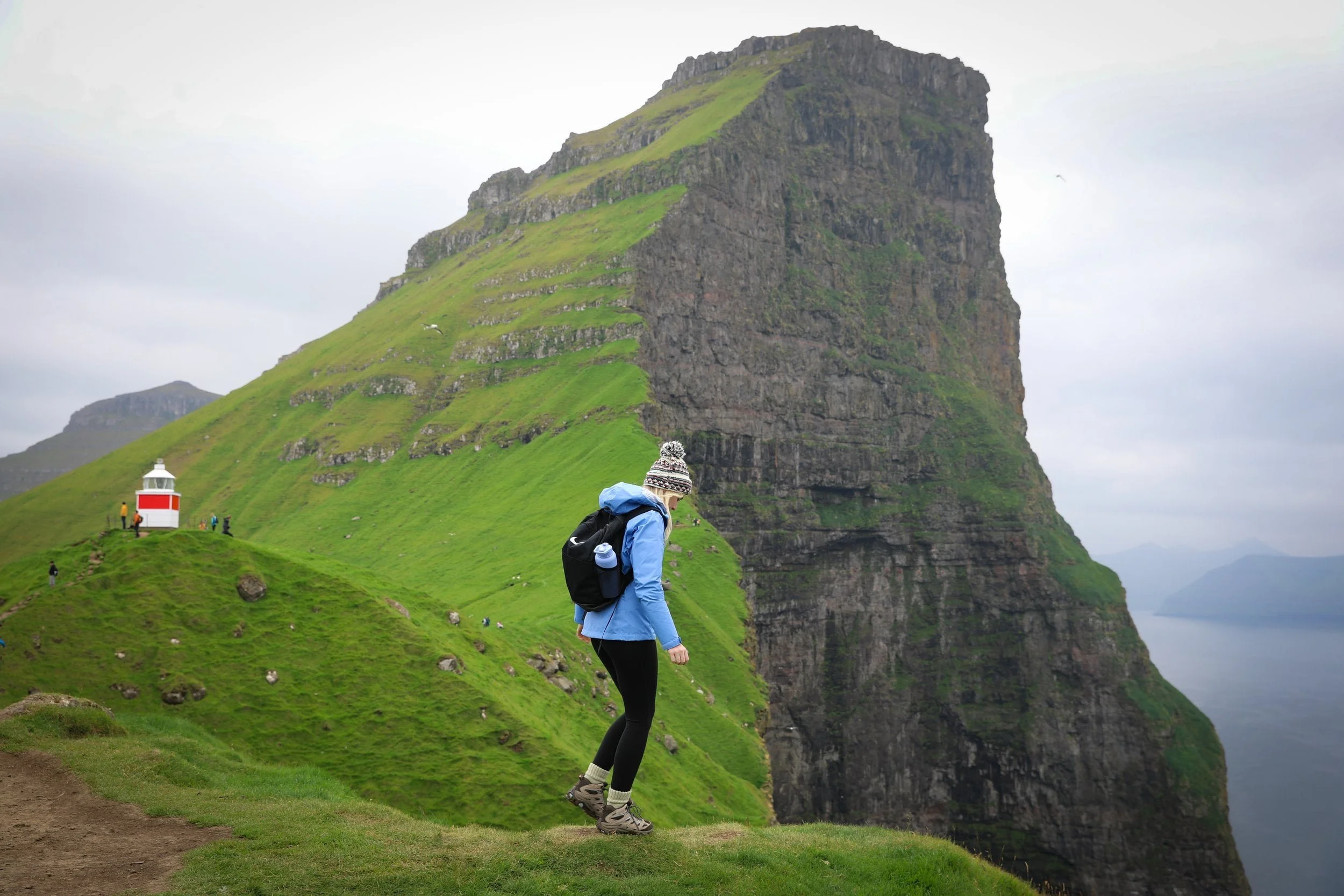 faroe islands trekking kallur lighthouse