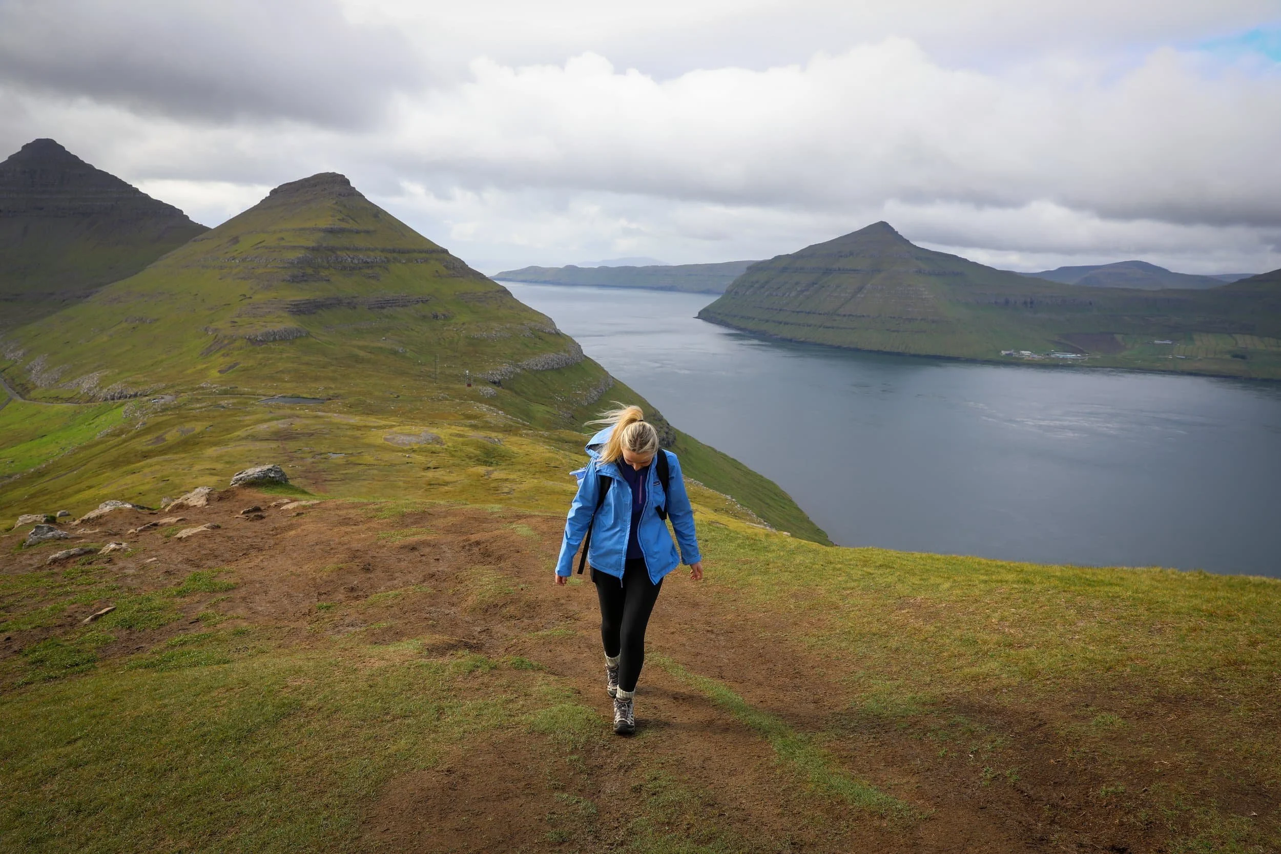 klakkur faroe islands mountain ridge hike