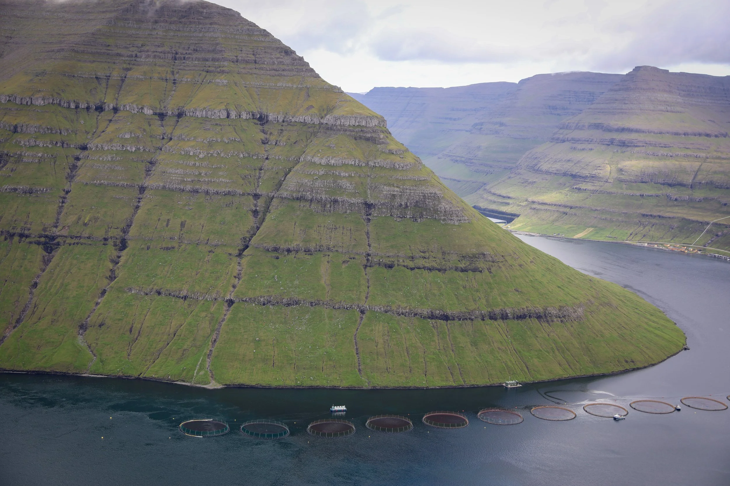 View of Kunoy at the end of the klakkur hike