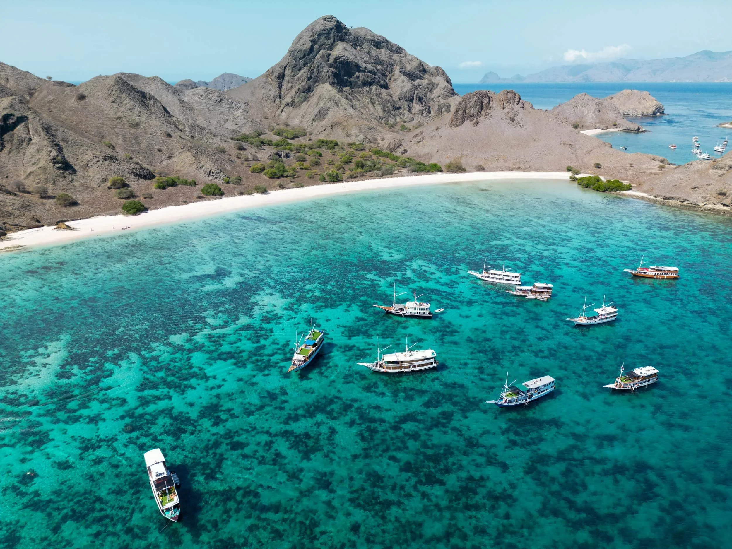 pink beach komodo island national park indonesia