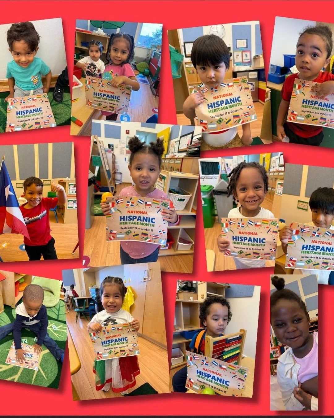 This past Monday marked the start of Hispanic Heritage month, and the kiddos in our Tadpole classroom at the Graham School were so excited to celebrate! Our children expressed their pride by wearing colors representing their culture or bringing their