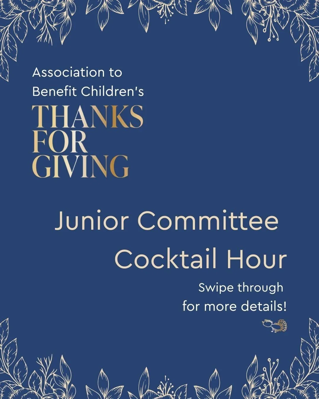 Join us for an extended cocktail hour hosted by the ABC Junior Committee at this year&rsquo;s Thanks for Giving! 

After last year's inaugural Junior Committee cocktail hour, we are excited to bring this event back for a second time, now featuring ev