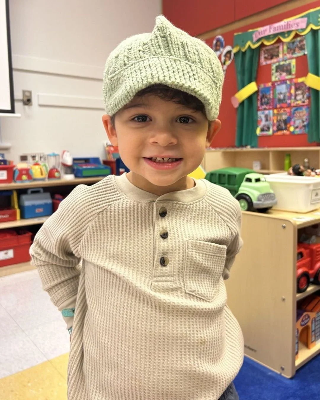 Strike a pose! We were delighted to receive a generous donation of cute and cozy handmade hats from Annette and Wilma, friends of ABC in North Carolina. Annette first connected with us in 2015, and was so inspired by our mission that she has continue