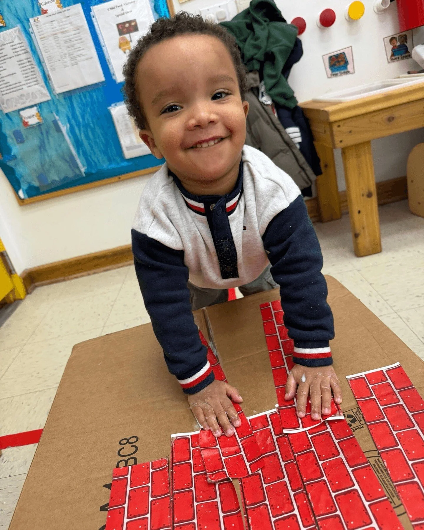 Children in our early childhood programs have been enjoying their unit on buildings! Friends explored different tools and materials, built their own creations, and went on scavenger hunts in search of different building features. Classrooms have been