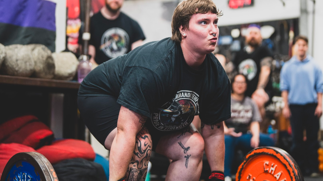 trans guy deadlift at Queerstrong, Commando Temple