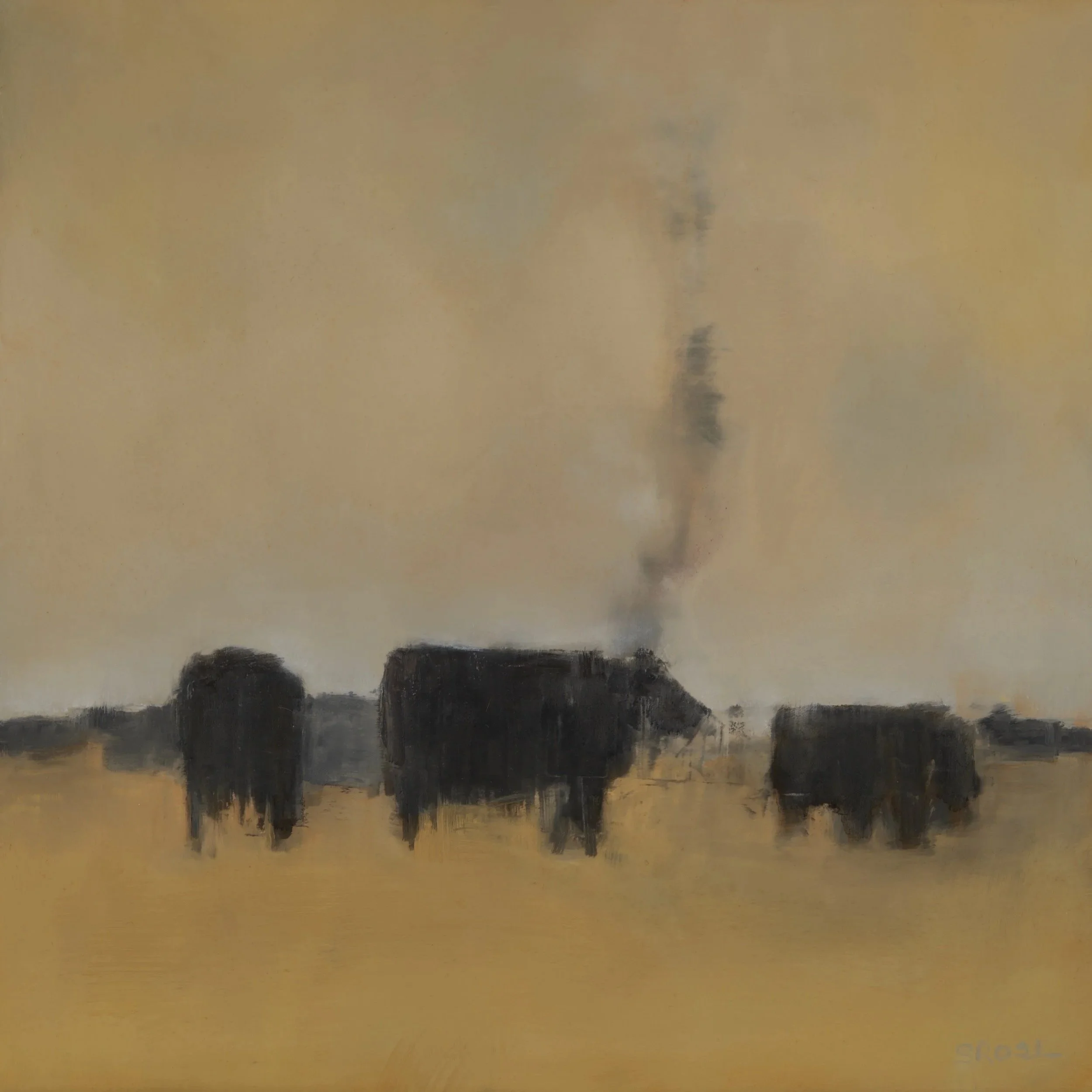 Hush, 2026 oil on panel 16" x 16"