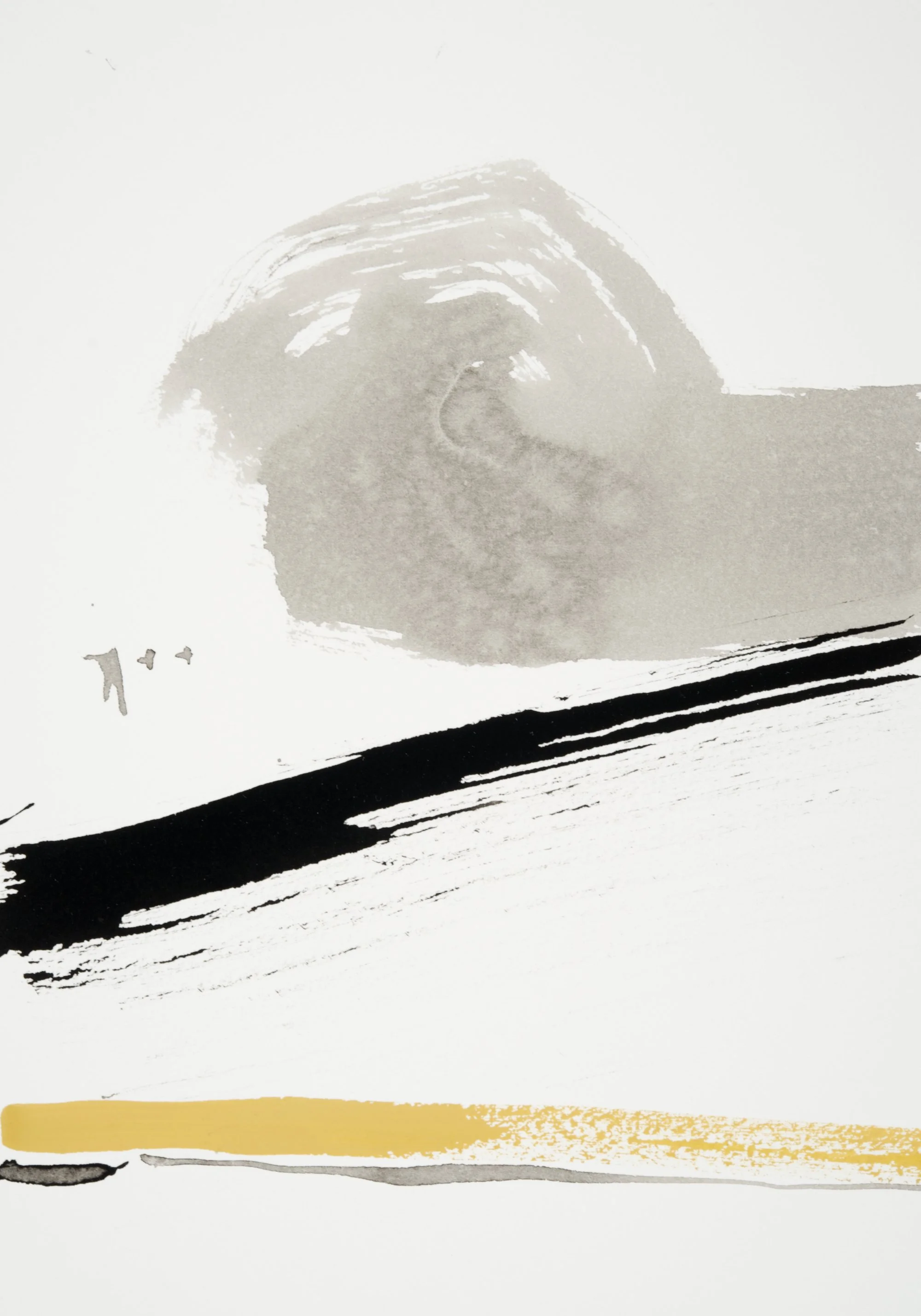 Racing The Storm, 2025 ink and gouache on paper 7" x 10"