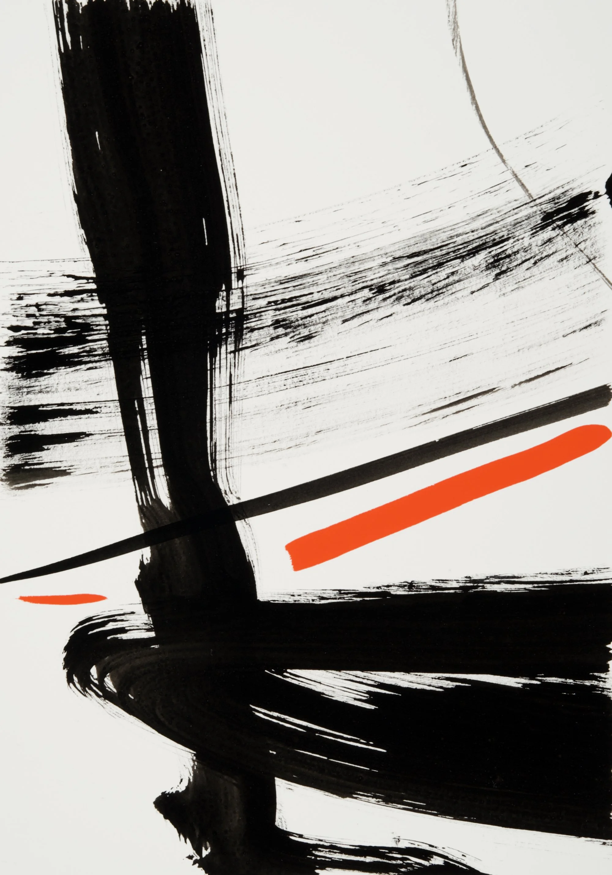 Currents, 2025 ink and gouache on paper 7" x 10"