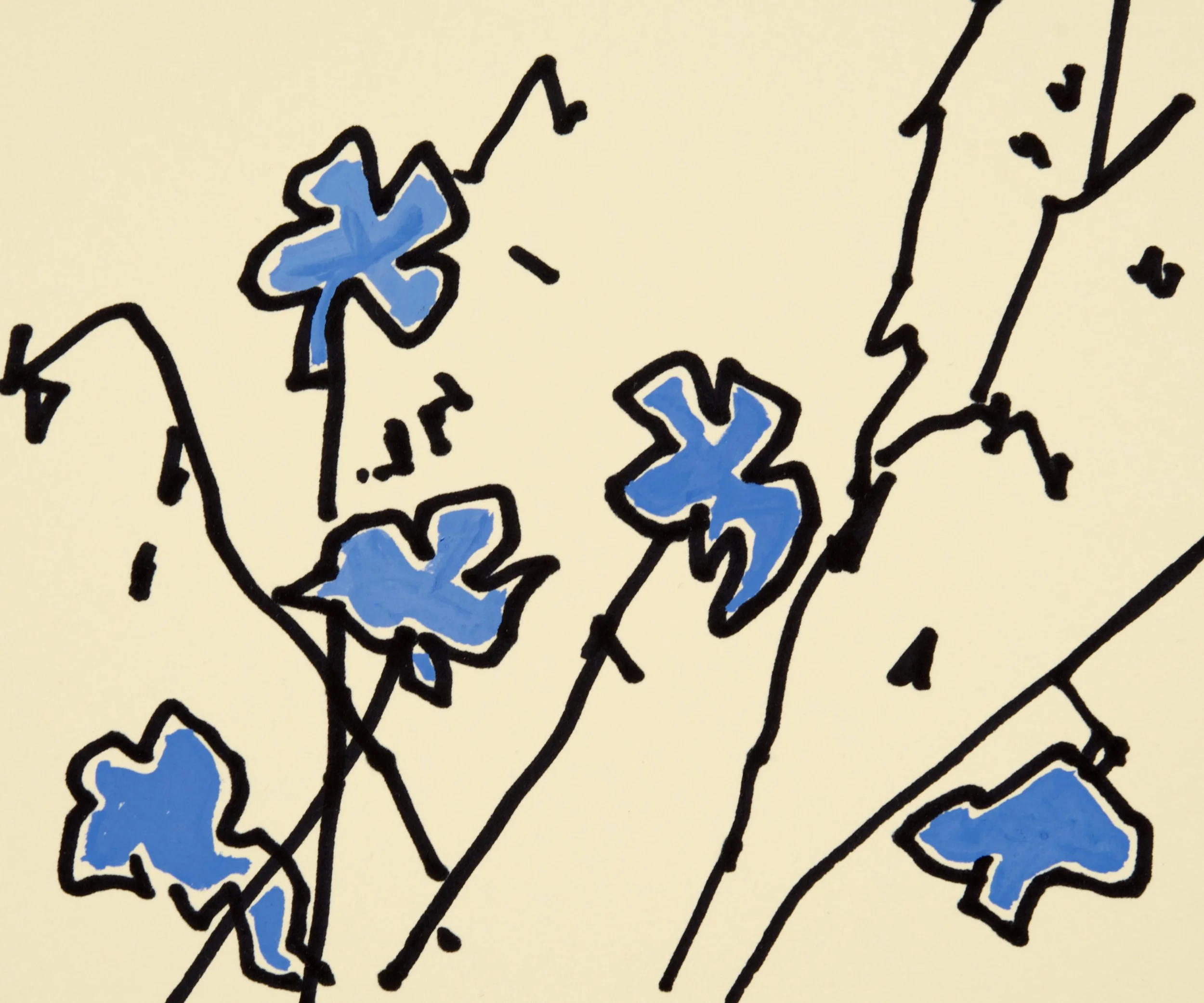 Flax One, 2026 ink and gouache on paper 4" x 5"