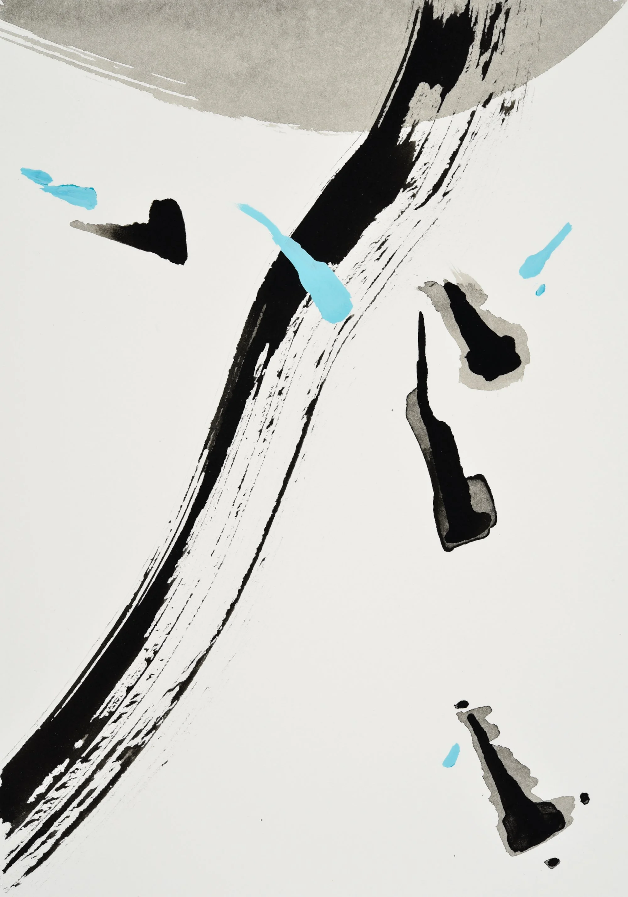 Tadpoles, 2025 ink and gouache on paper 7" x 10"