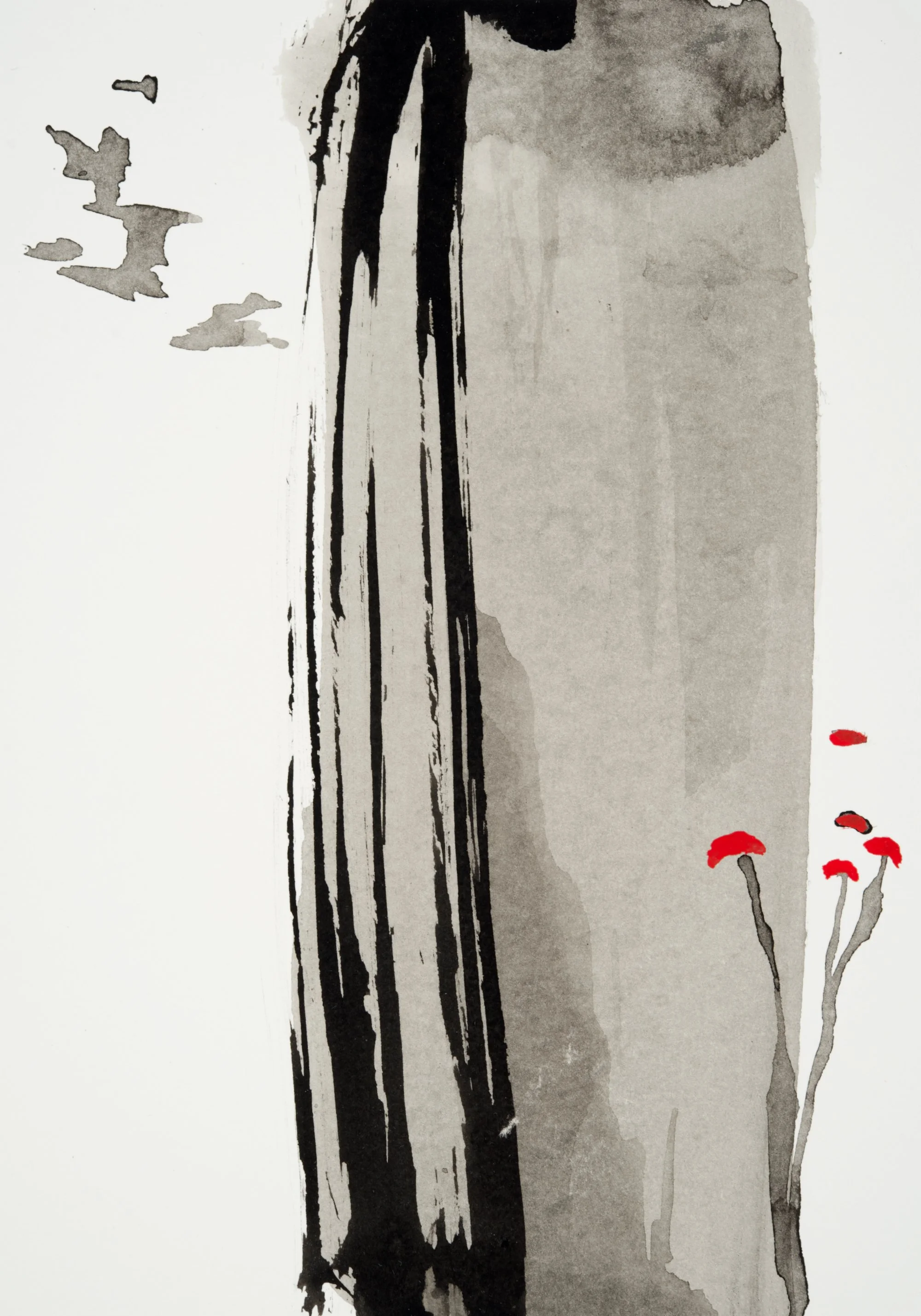 Saguaro, 2025 ink and gouache on paper 7" x 10"