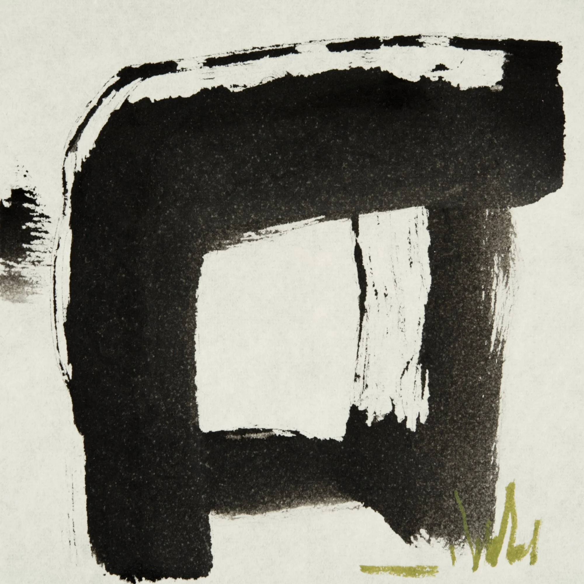 Ursus, 2025 ink and gouache on paper 6" x 6"