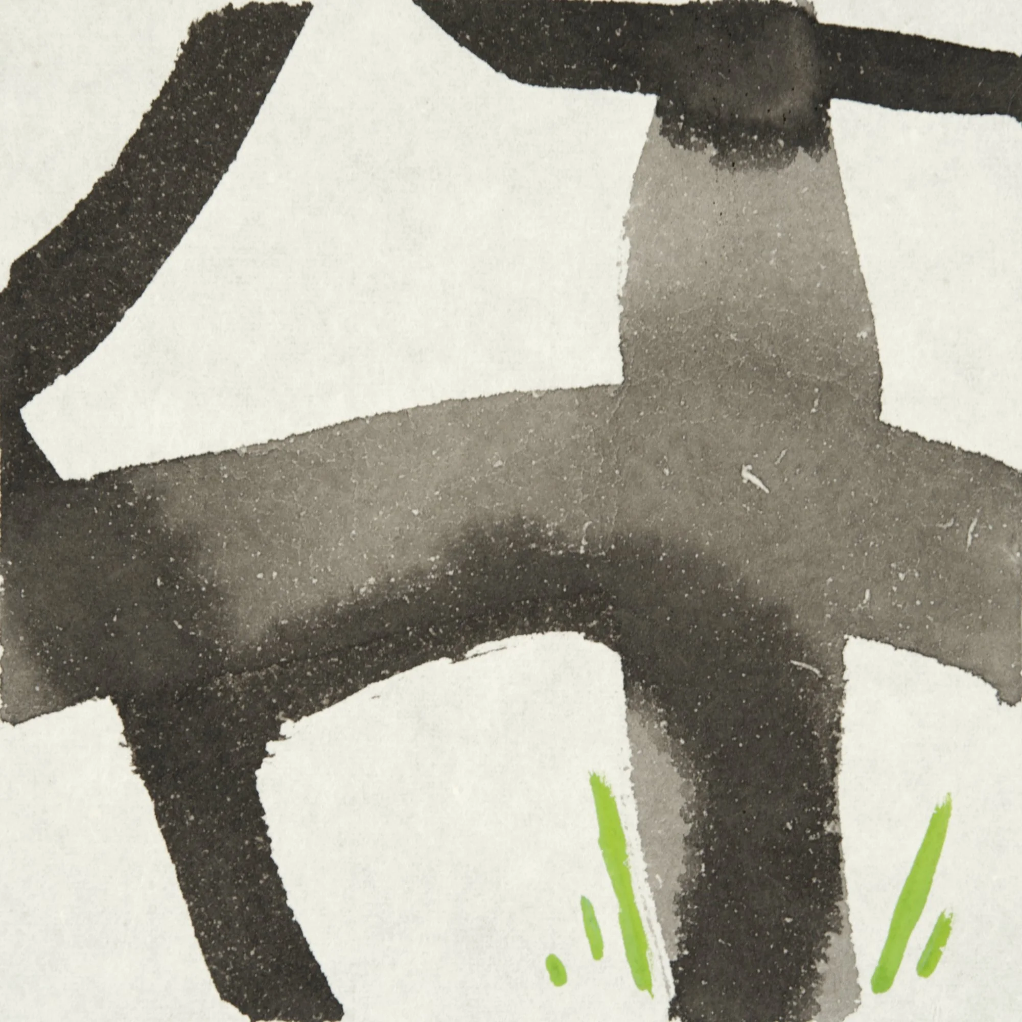 Delight On Pasture, 2025 ink and gouache on paper 6" x 6"