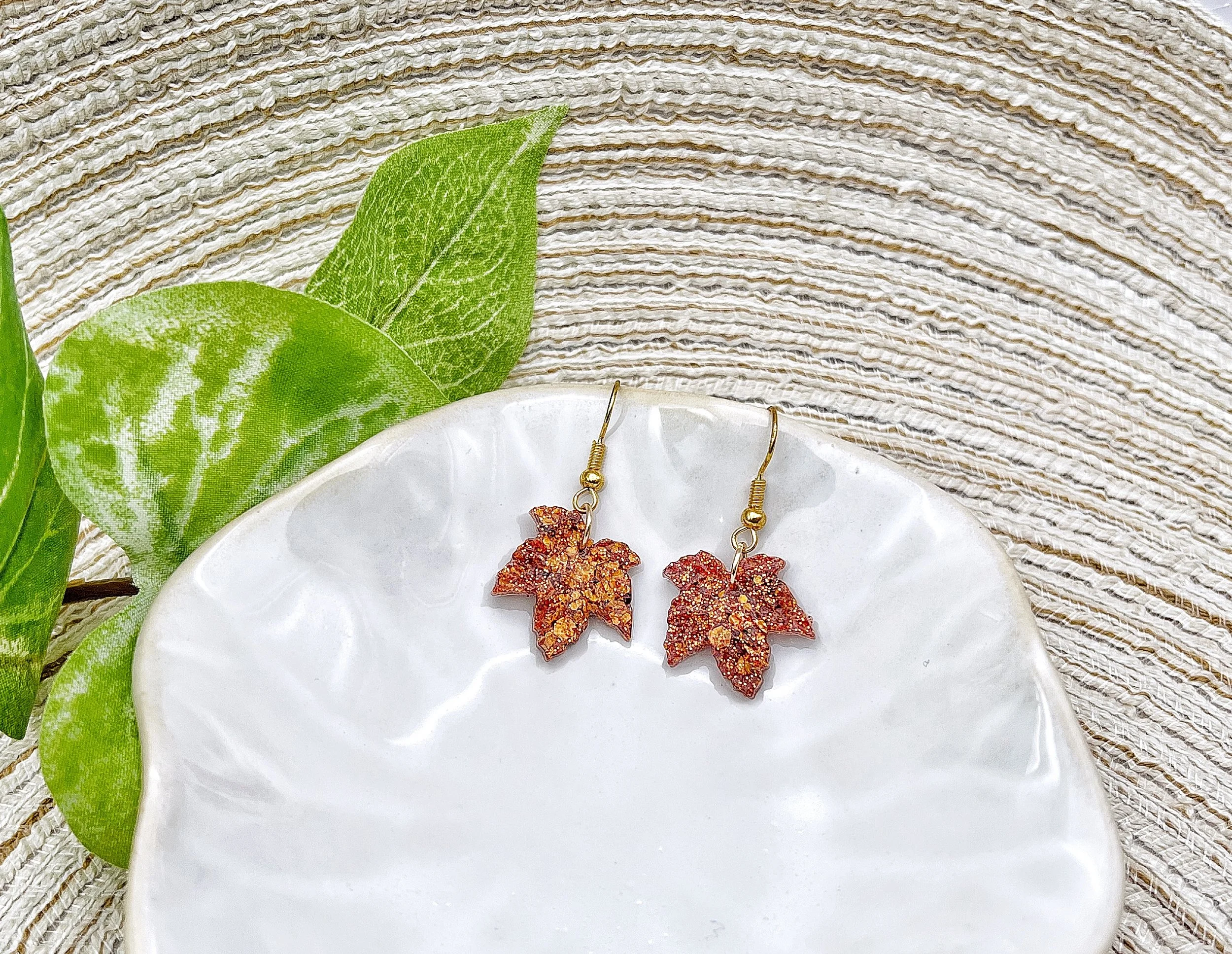 Maple Leaf Dangle Earrings