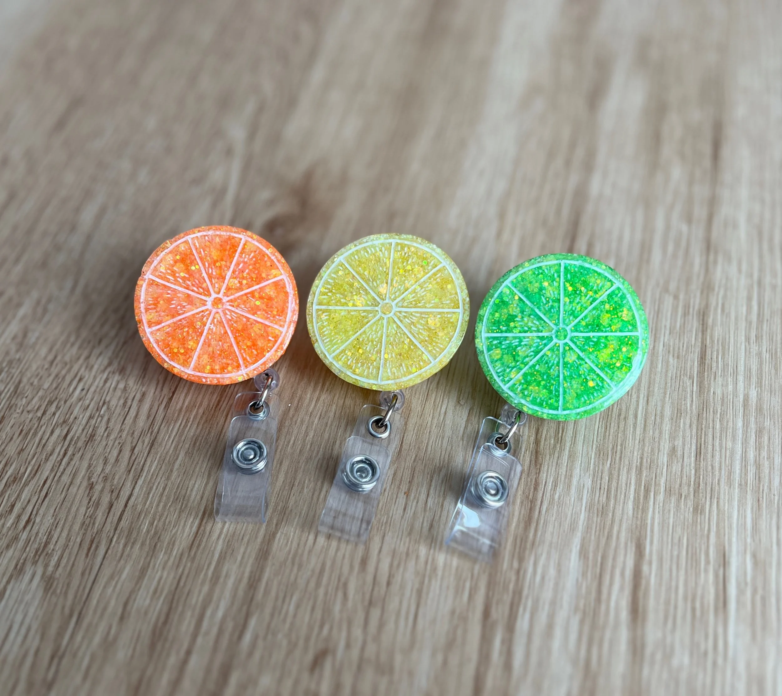 Citrus Slice Badge Reel