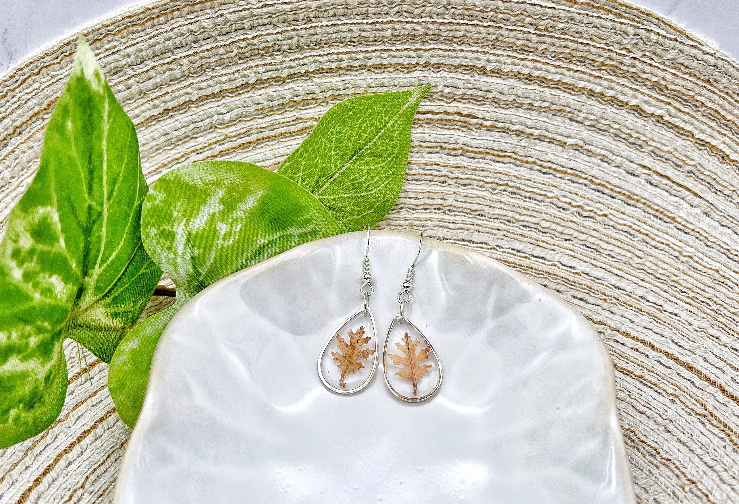 Oak Leaf Punch Earrings
