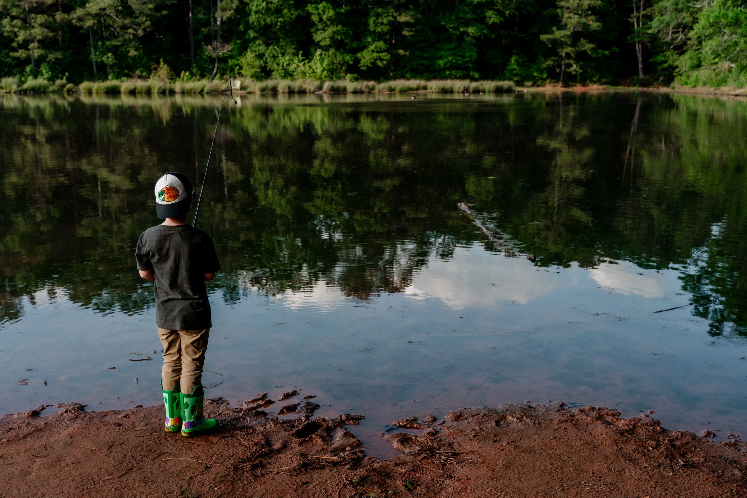 Boy fishing in Decatur