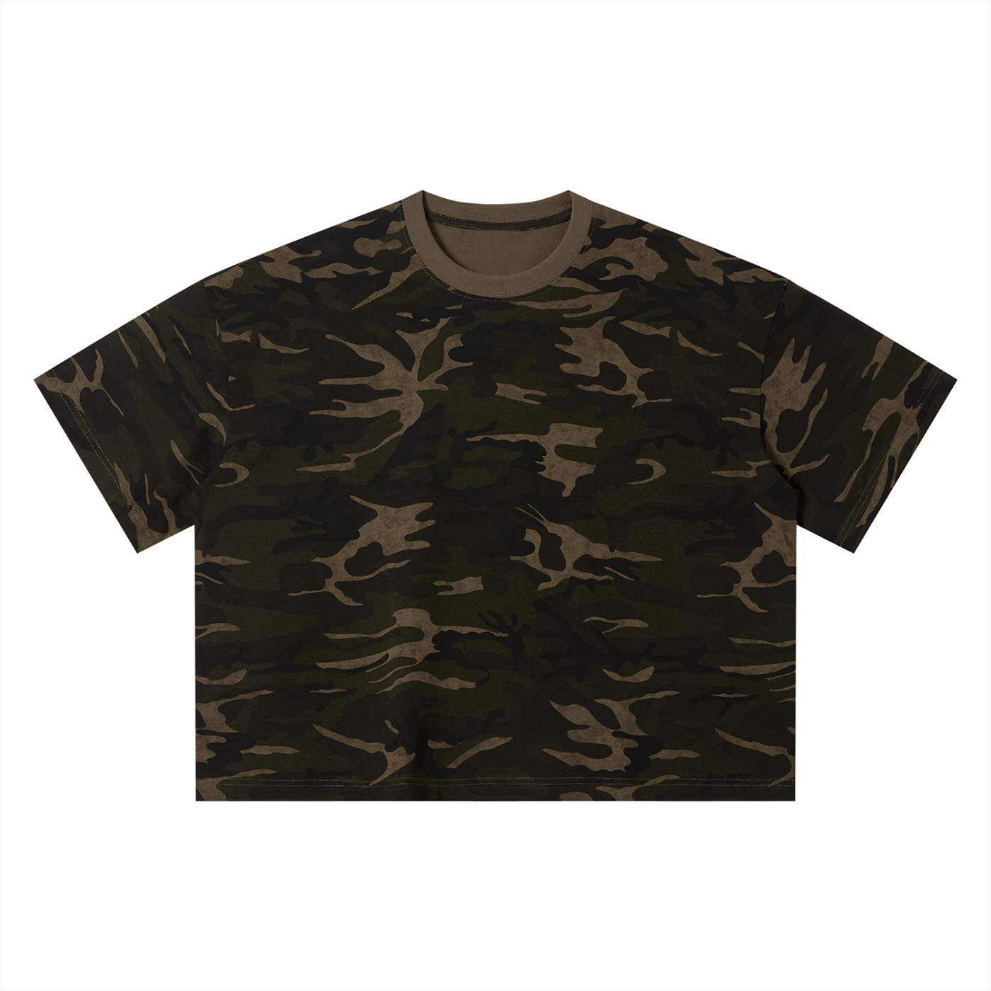 Front of the camo Jesus tee, plain with no print