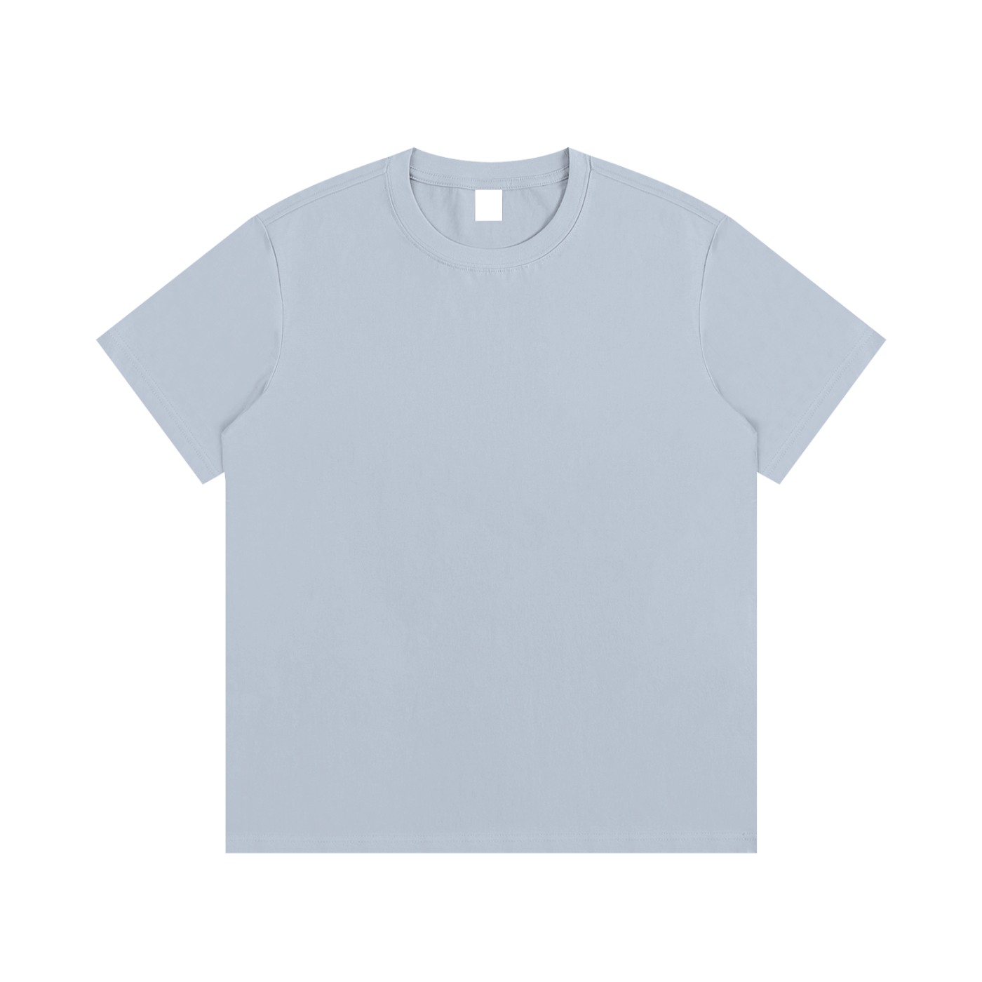 Front of the blue The Icon tee, plain with no print