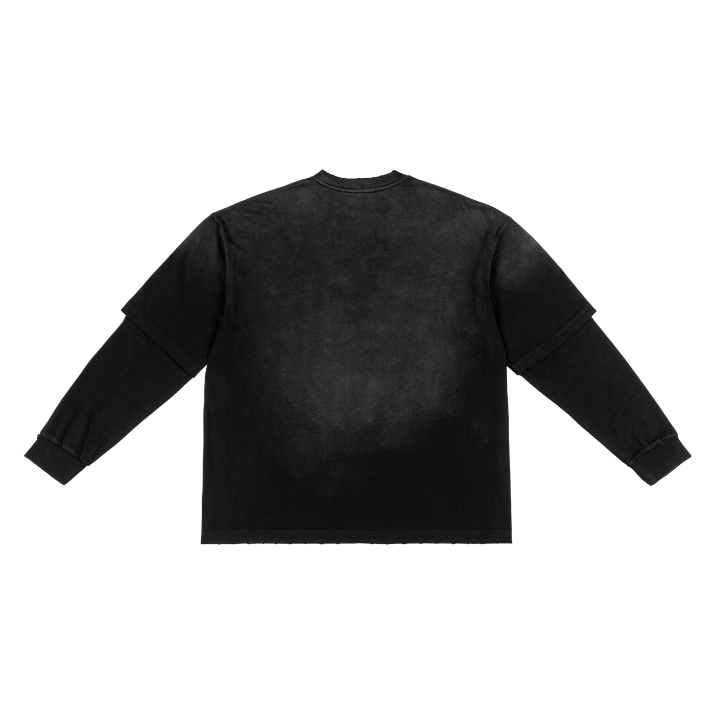 Back of the black Child of God long sleeve tee, with the printed design
