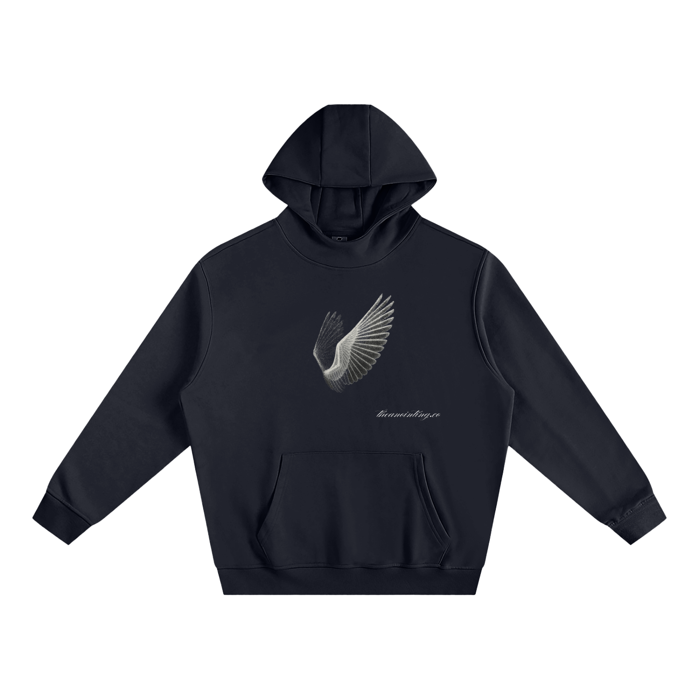 Black Free hoodie, front with the printed design