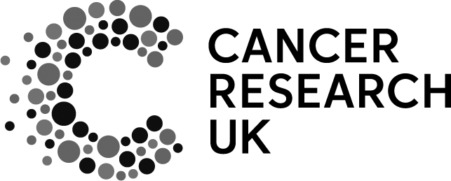 Logo of Cancer Research UK with a circular, dot-based design and the organization name in bold black text.