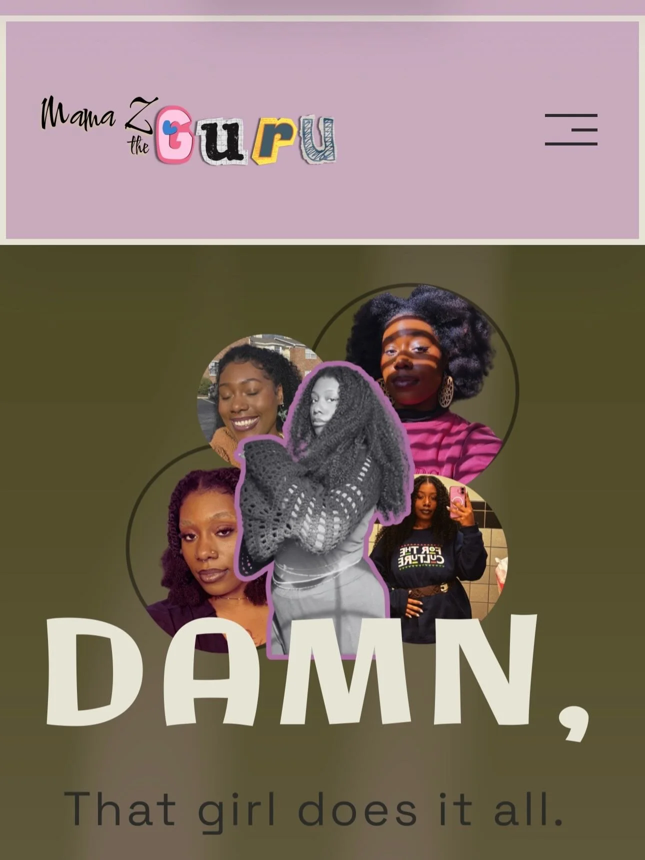 New "about" webpage just dropped. Here's a peek. See the rest at mamaztheguru.com 🫶🏾
Ain't it cool how much my website skills have developed? 
Remember the first time I coded on my site in 2019? Good times. 
--
#webdesign #entrepreneur #s