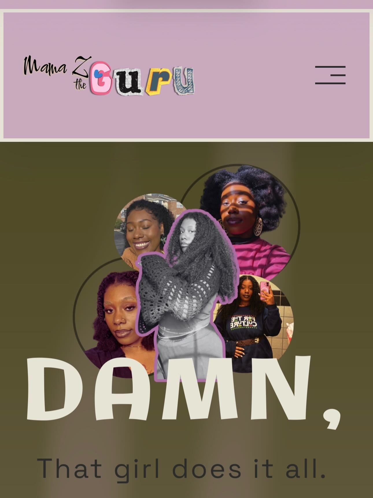 New "about" webpage just dropped. Here's a peek. See the rest at mamaztheguru.com 🫶🏾
Ain't it cool how much my website skills have developed? 
Remember the first time I coded on my site in 2019? Good times. 
--
#webdesign #entrepreneur #s