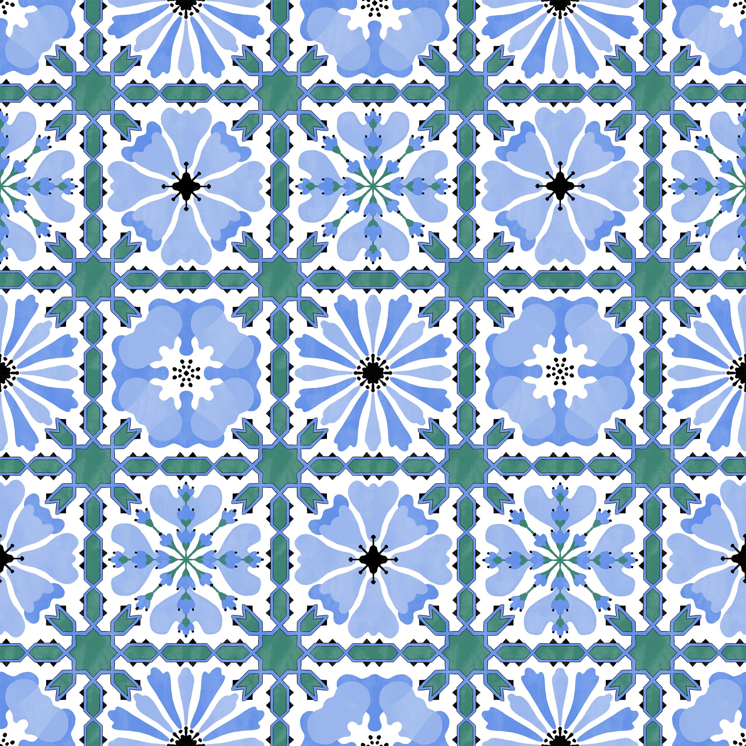 Islamic Flowers Repeat 45x45 Four flowers.jpg