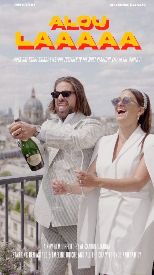 affiche du film de mariage Alou Laaaa - réalisé par Alexandre Djanbaz, vidéaste de mariage cinématographique
