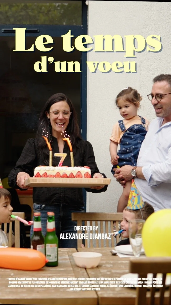affiche du film de mariage Le temps d'un voeu - réalisé par Alexandre Djanbaz, vidéaste de mariage cinématographique