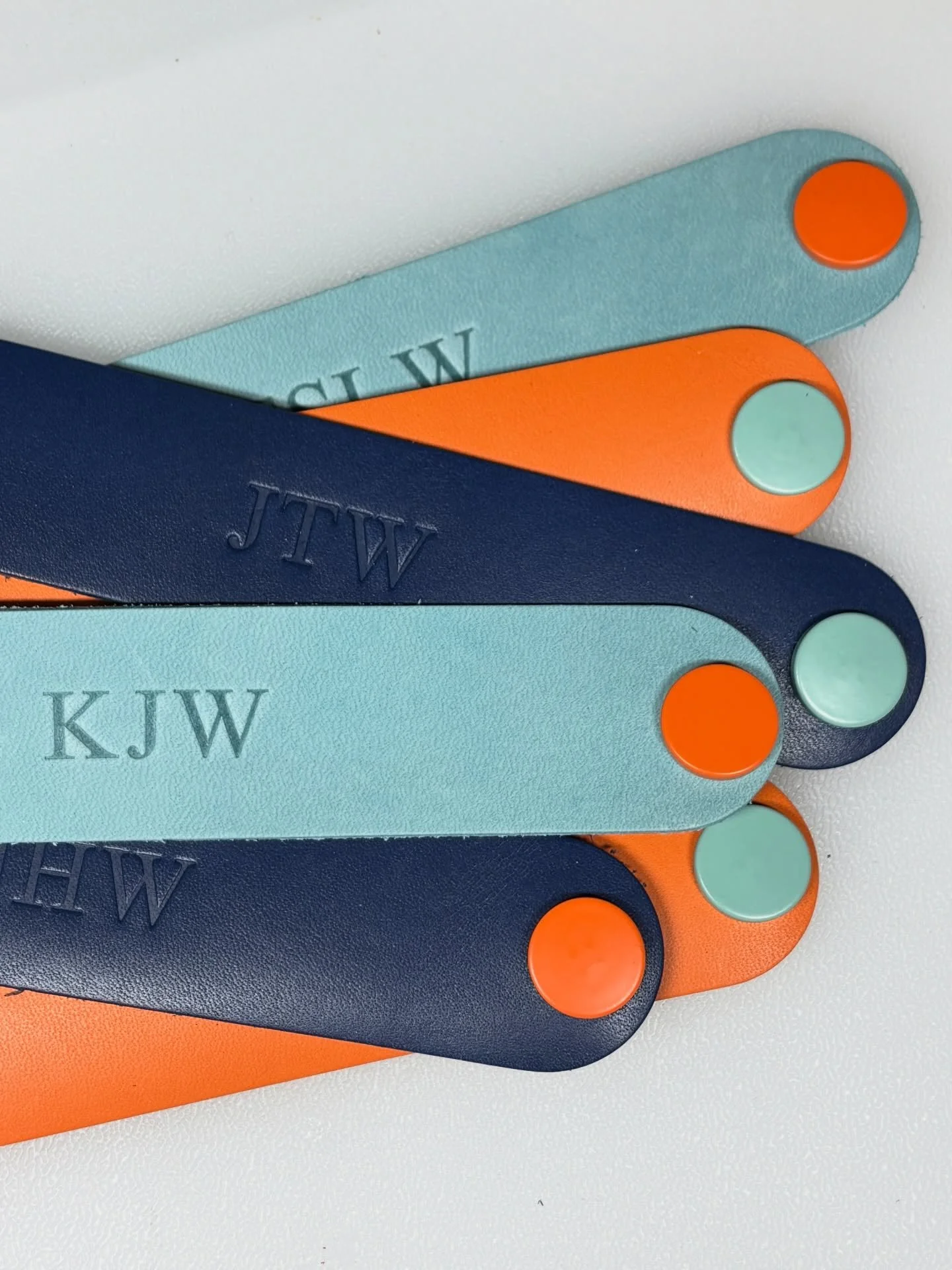 Personalised leather napkin holders boxed and off to their new home today. I&rsquo;m loving all the different colourways you guys are choosing!

Personalisation is complementary on all napkin holders, journals, purses and cardholders and makes the it