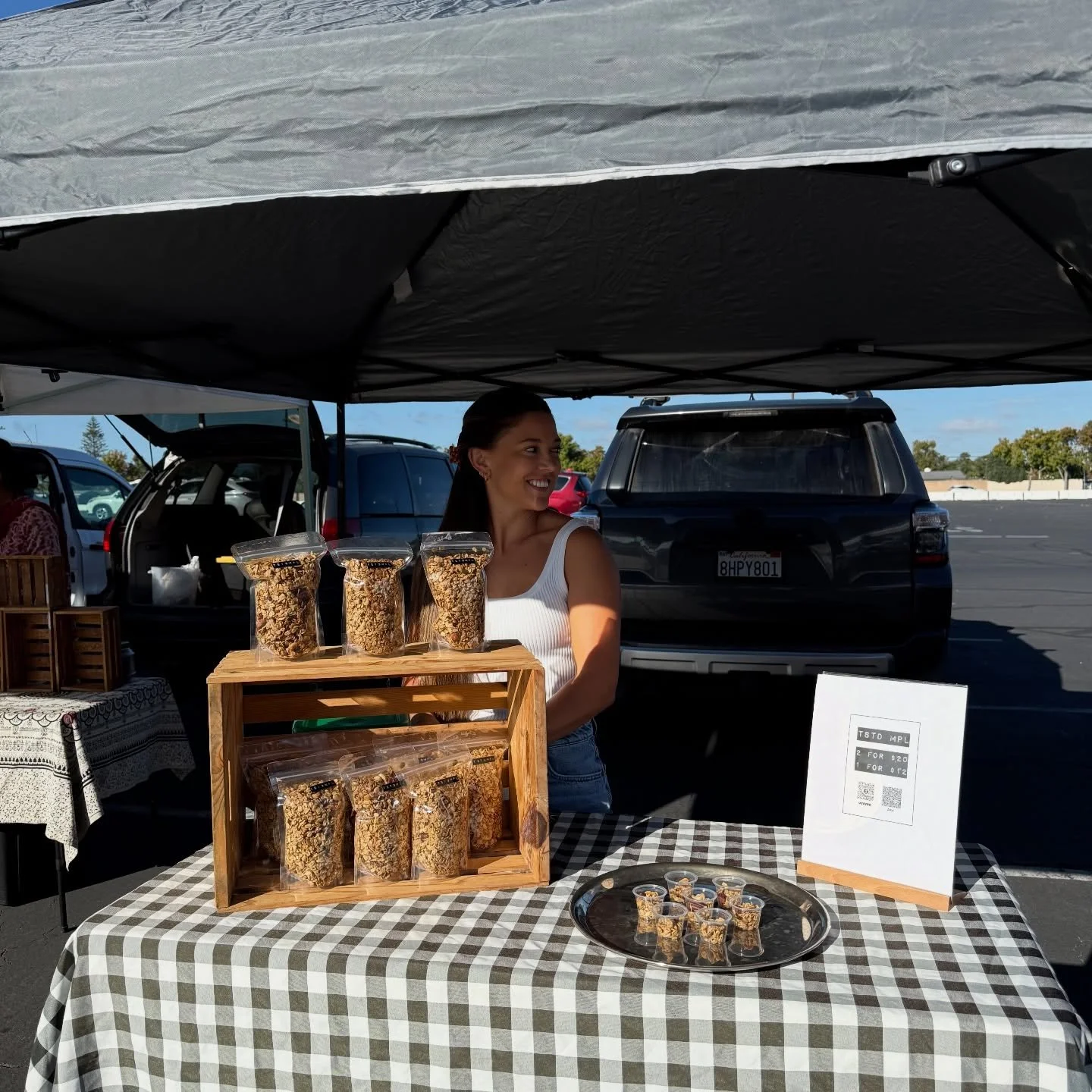 In 2025 TSTD MPL went under the tent to bring exposure to a healthy, clean/while-food ingredient granola to the local communities of Tustin, Lake Forest, and Costa Mesa. 

Starting 2026 [THIS WEEKEND], we&rsquo;re bringing our humble set up to Irvine