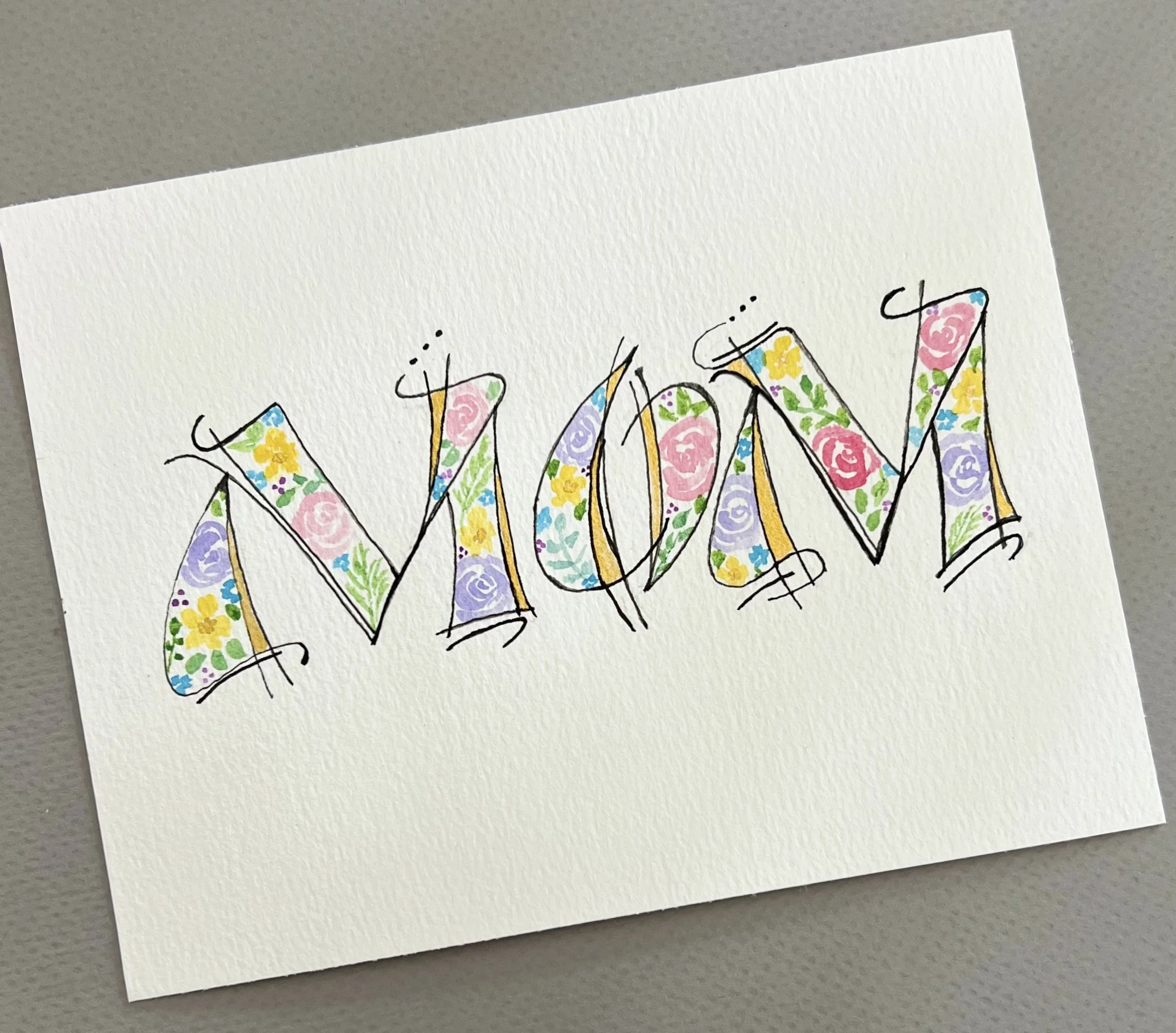 Decorative calligraphy lettering by Susan Houseman Designs