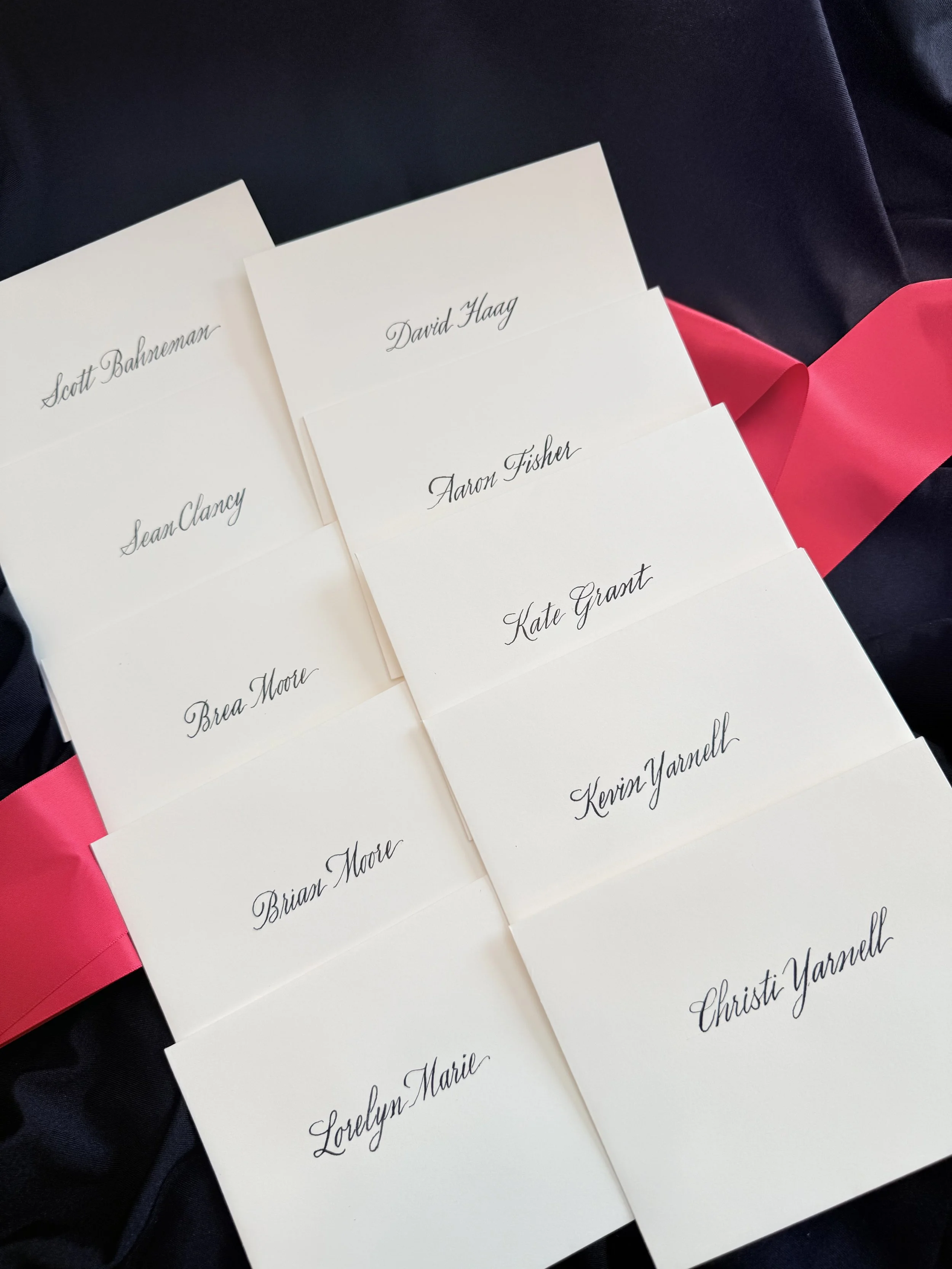 Calligraphy for LOUIS XIII guest dinner