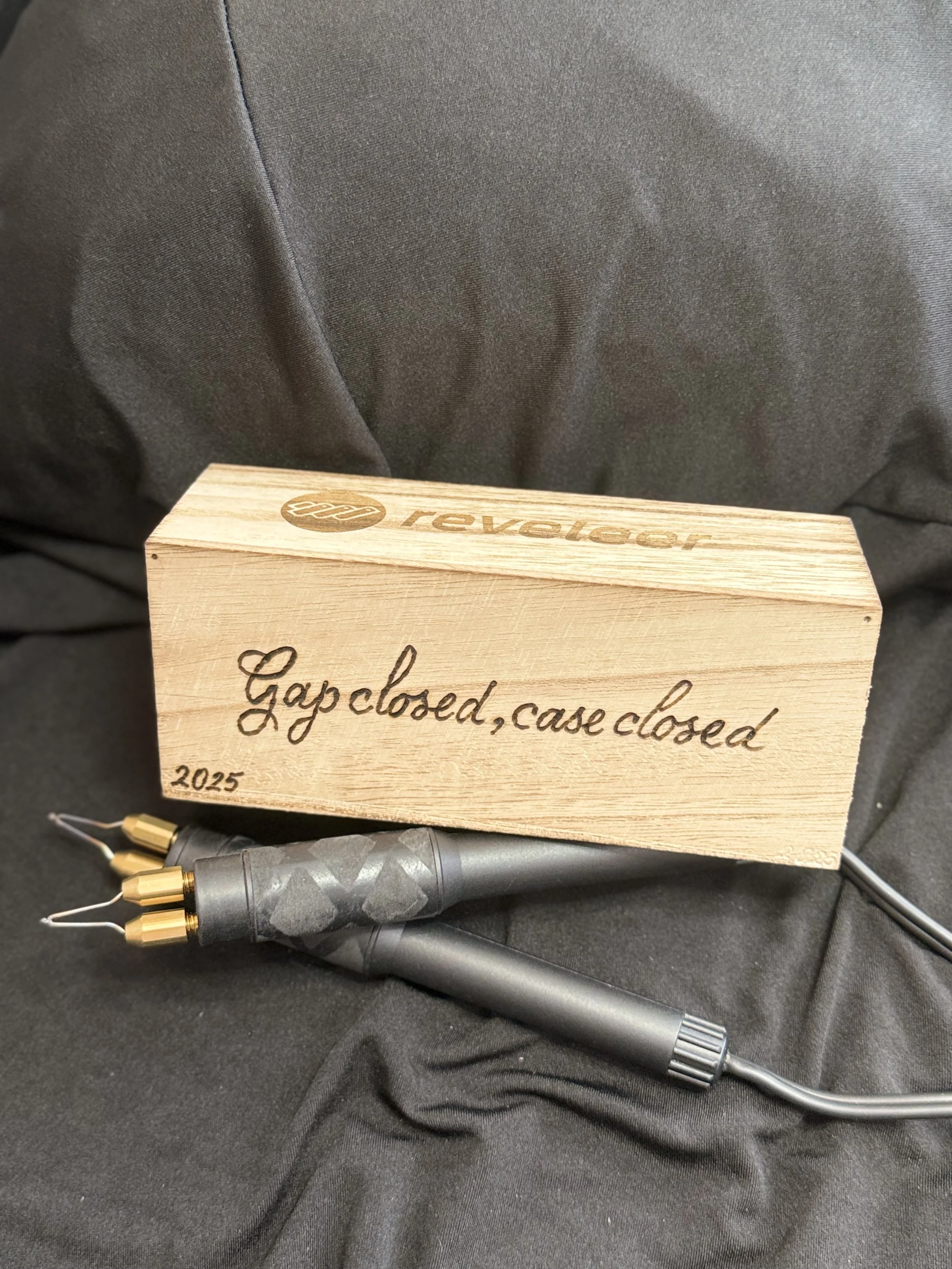 Pyrography wooden box for sunglasses by Susan Houseman Designs in Las Vegas 