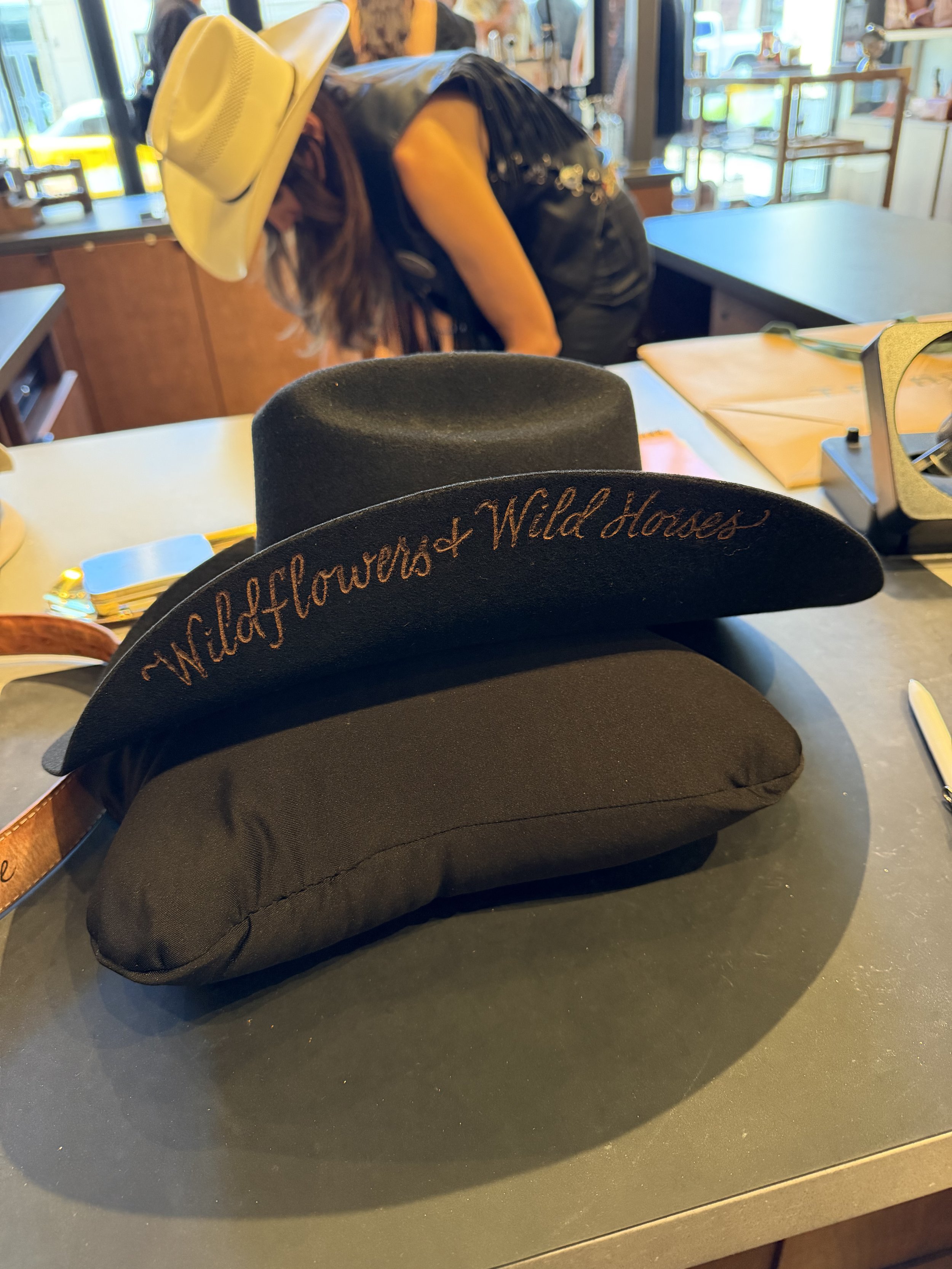 Pyrography on Cowboy Hats Susan Houseman Designs 