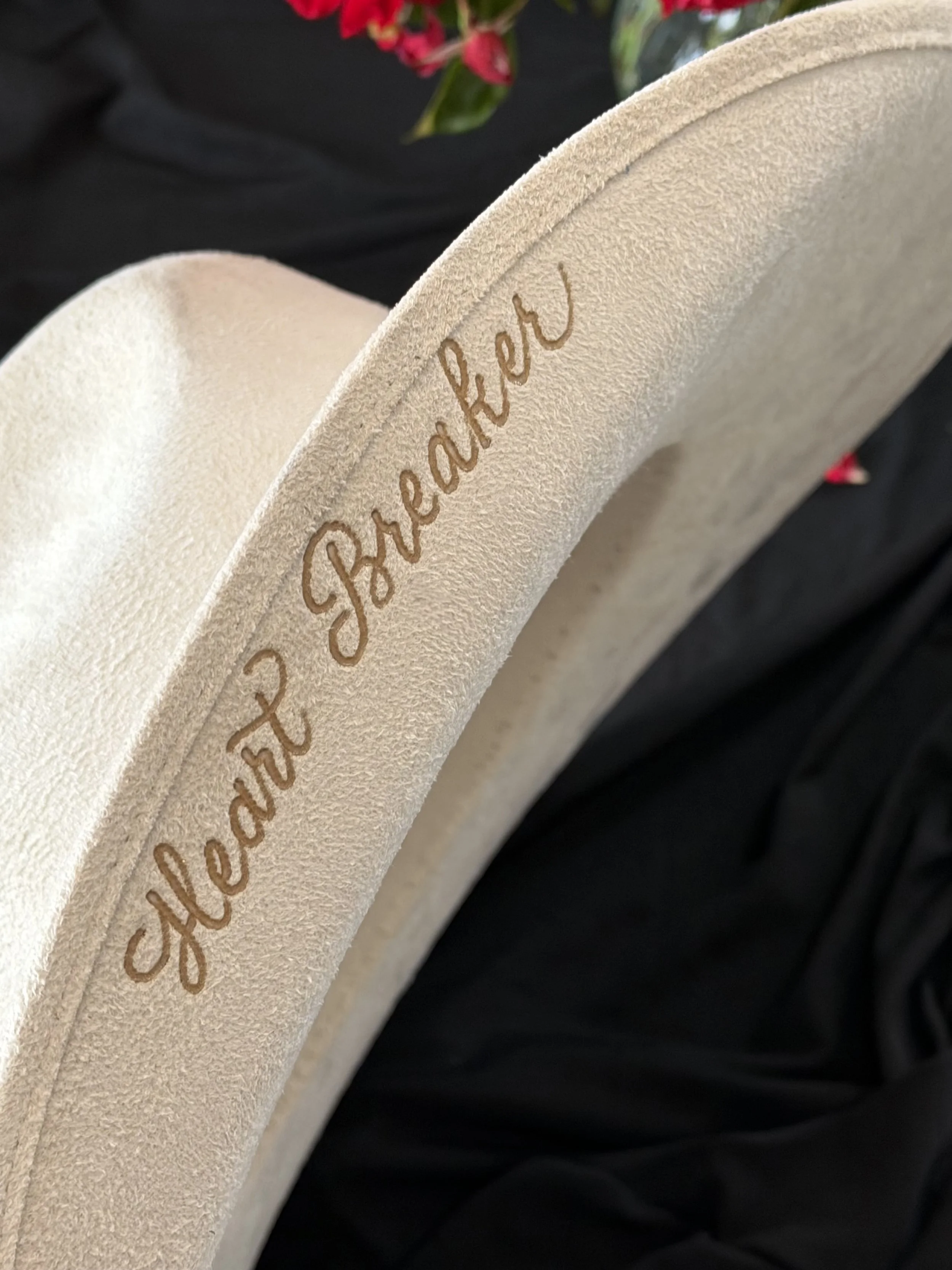 Las Vegas calligrapher Susan Houseman Designs/ Pyrography Cowboy Hat