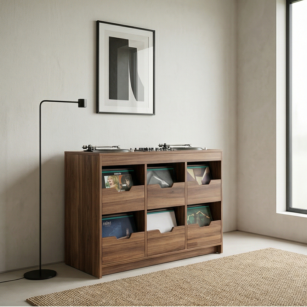 DJ Booth Record Cabinet