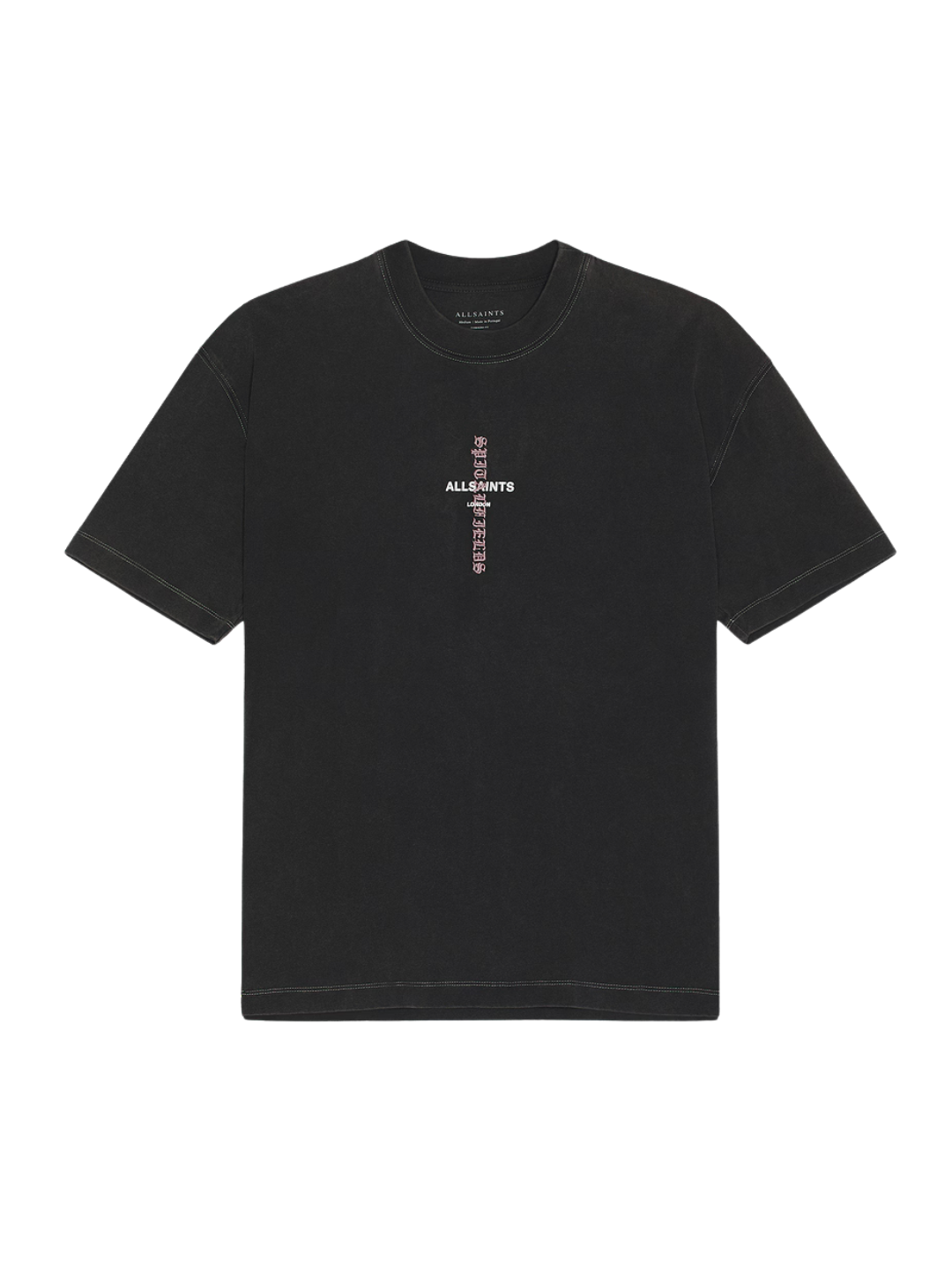 AllSaints Knox Etta T-Shirt Washed Black