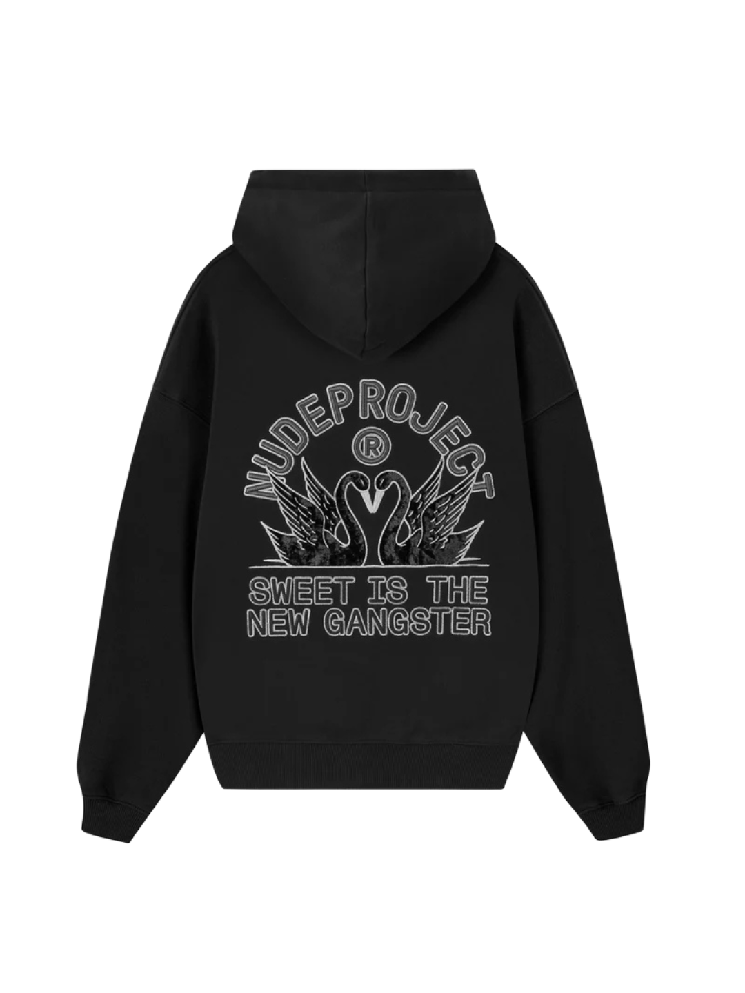 Nude Project Swans Hoodie Black