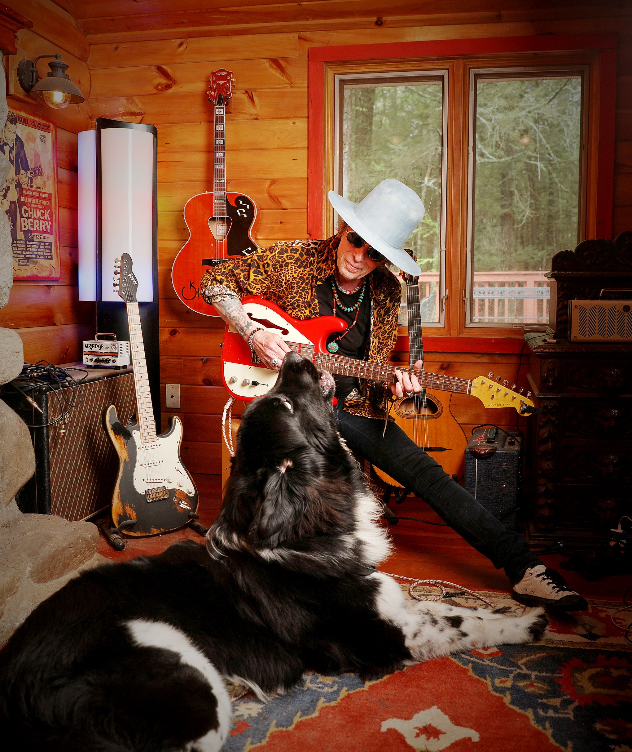 Earl Slick and his puppy Tank by © Dan Callister