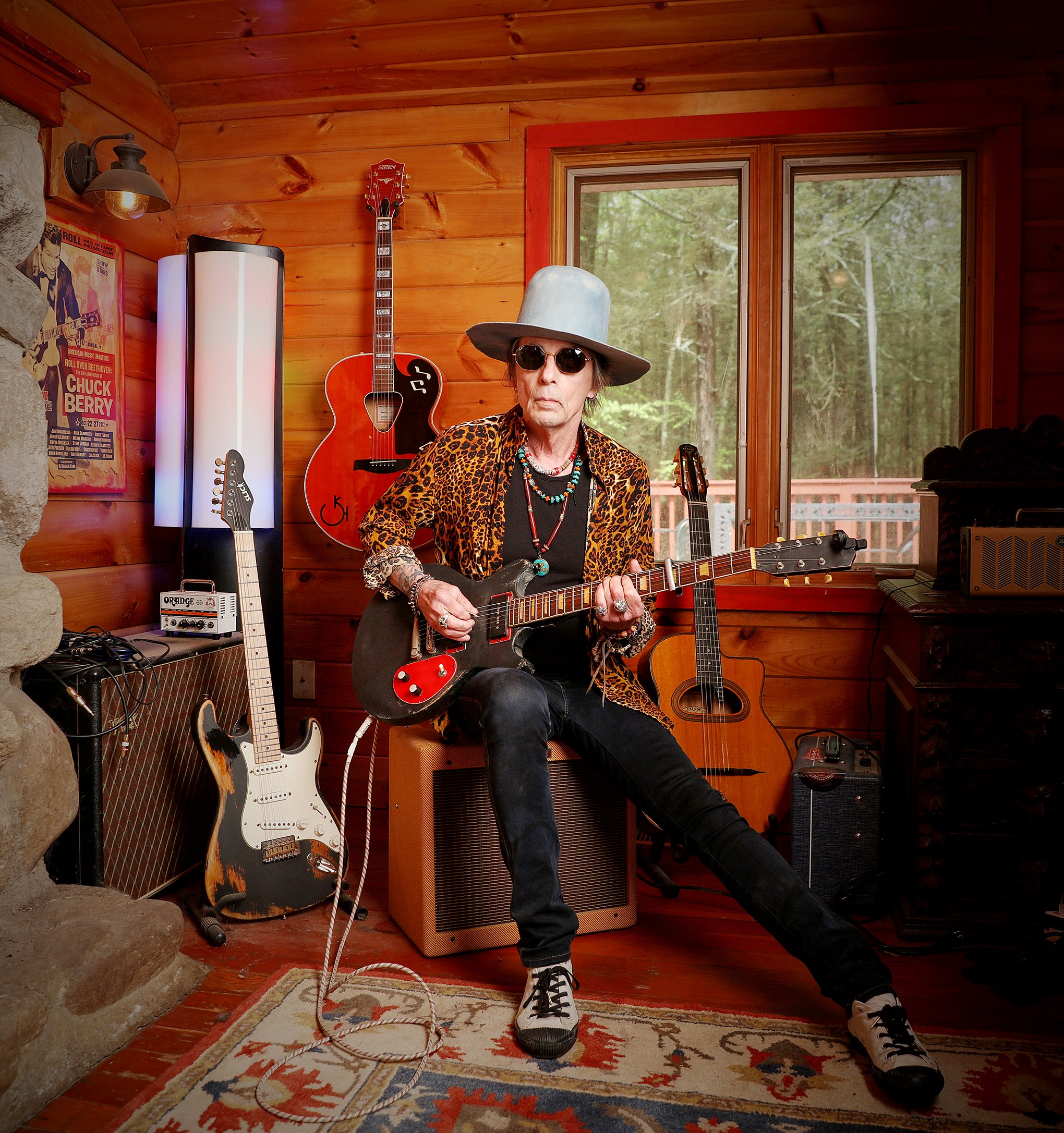 Earl Slick and his puppy Tank by © Dan Callister
