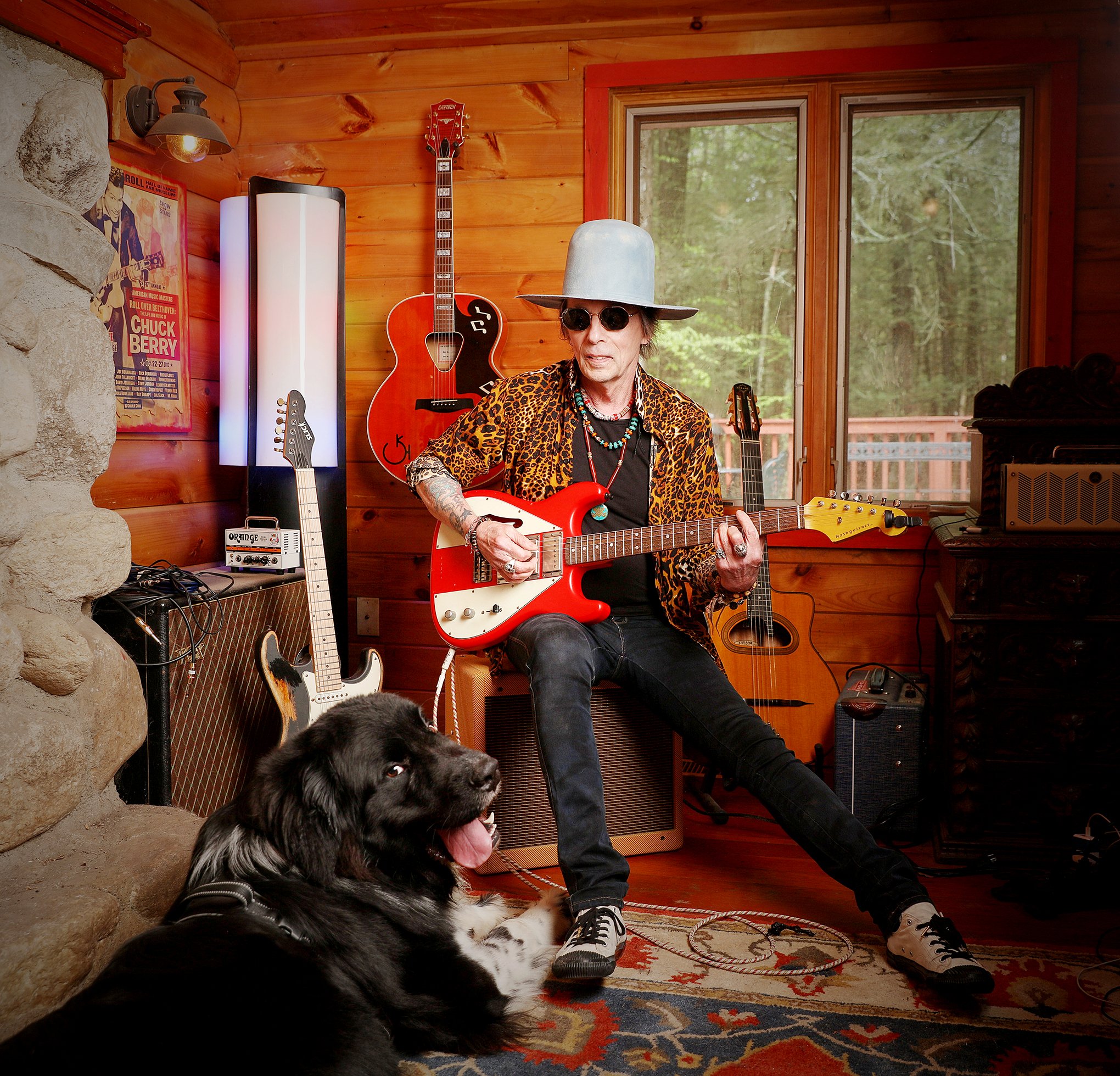 Earl Slick and his puppy Tank by © Dan Callister