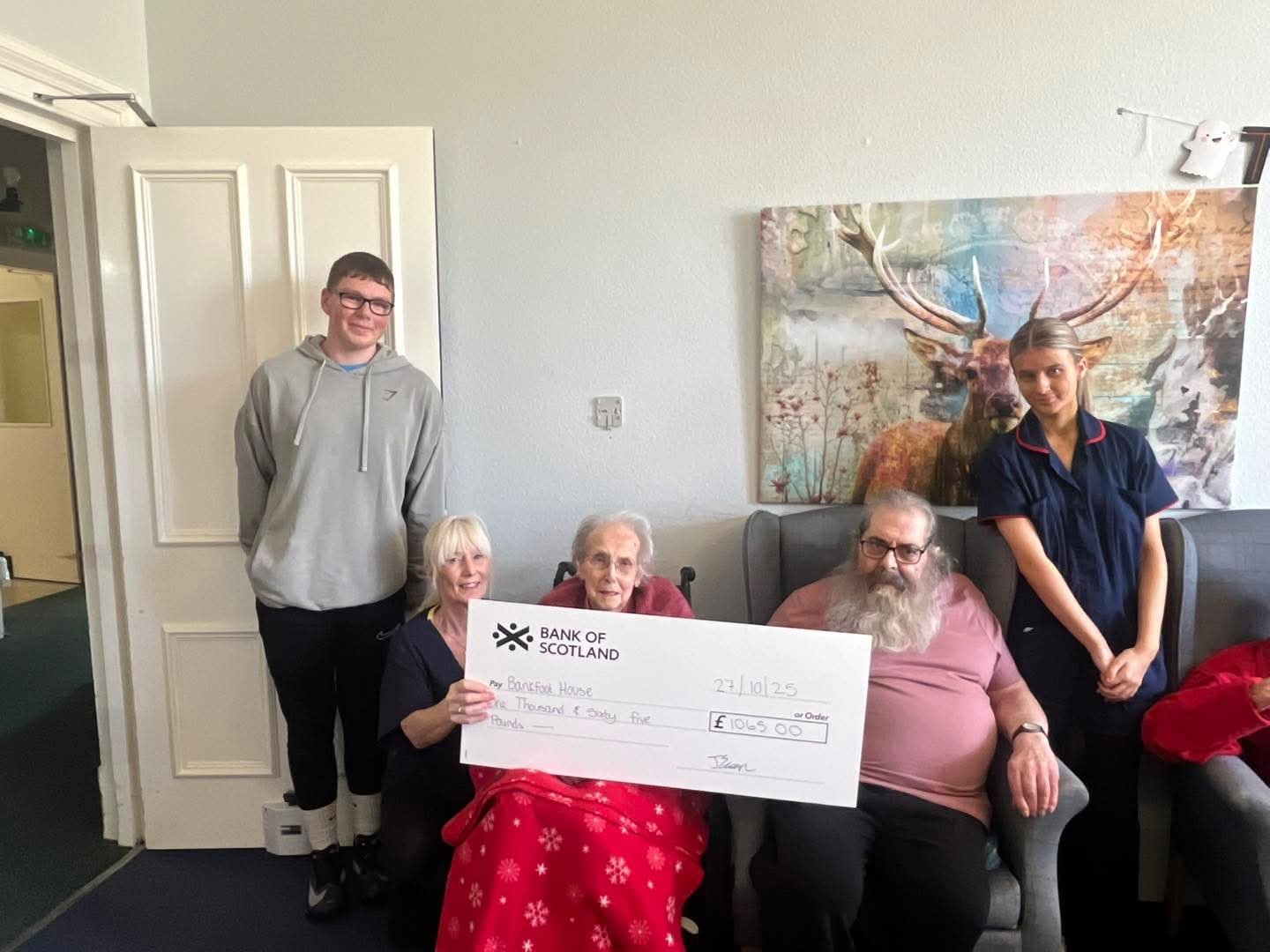      

 
   Huge thanks to Jo Swan who recently ran the Glasgow half Marathon and raised an incredible £1065 for Bankfoot.   This money will be used for resident activities and outings.   Well done Jo and thank you  
 




















  
  



  