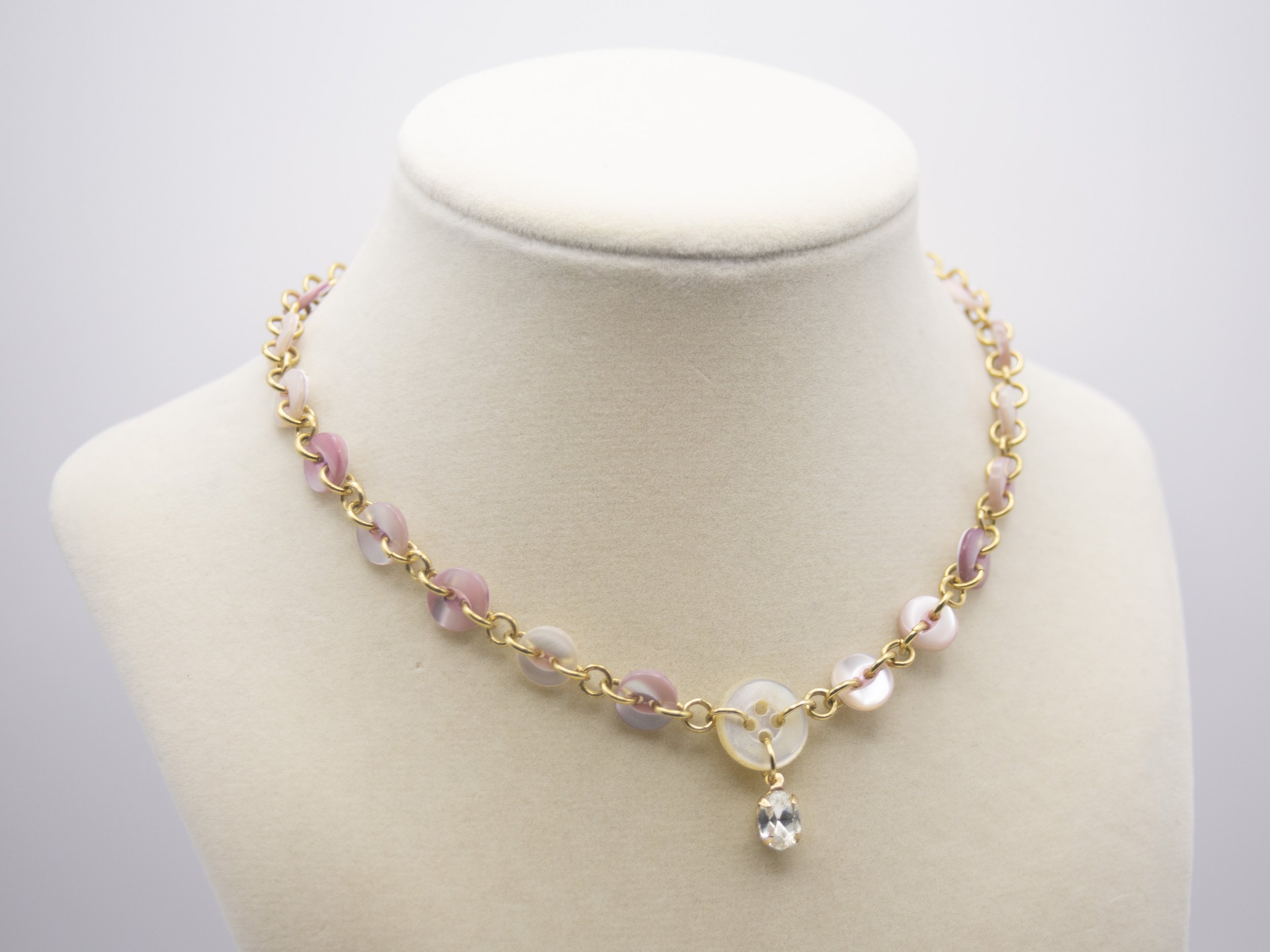 lavender princess button chain