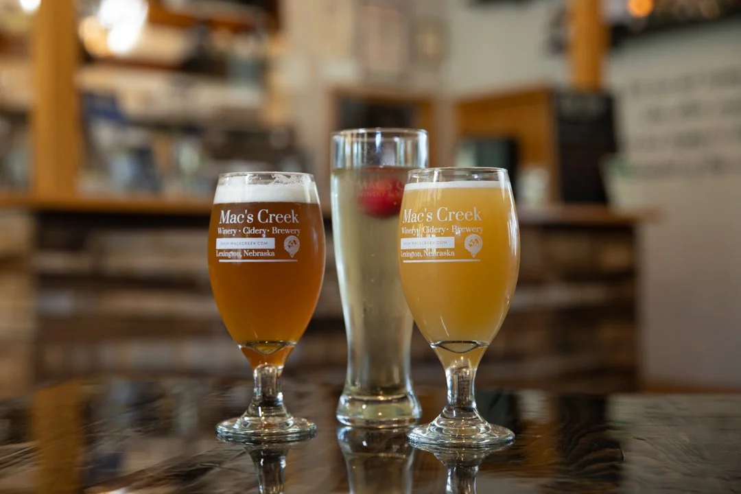 image of three different beers in a glasses, shot by commercial photographer Corey Rourke

