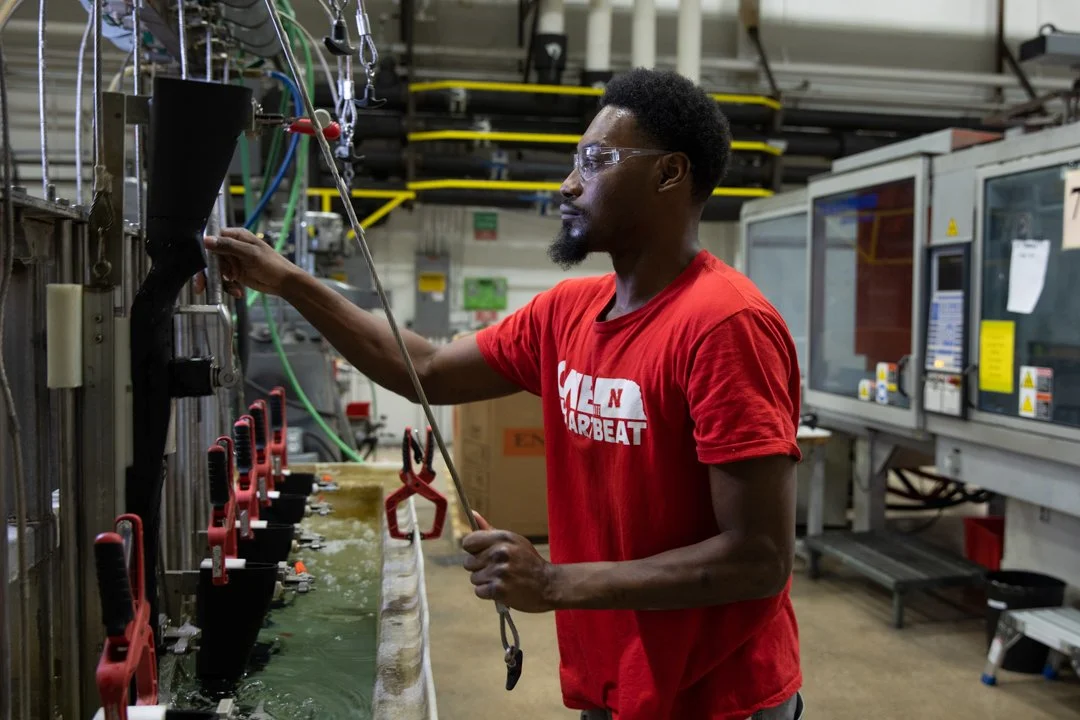 manufacturer cooling products in water, shot by commercial photographer Corey Rourke

